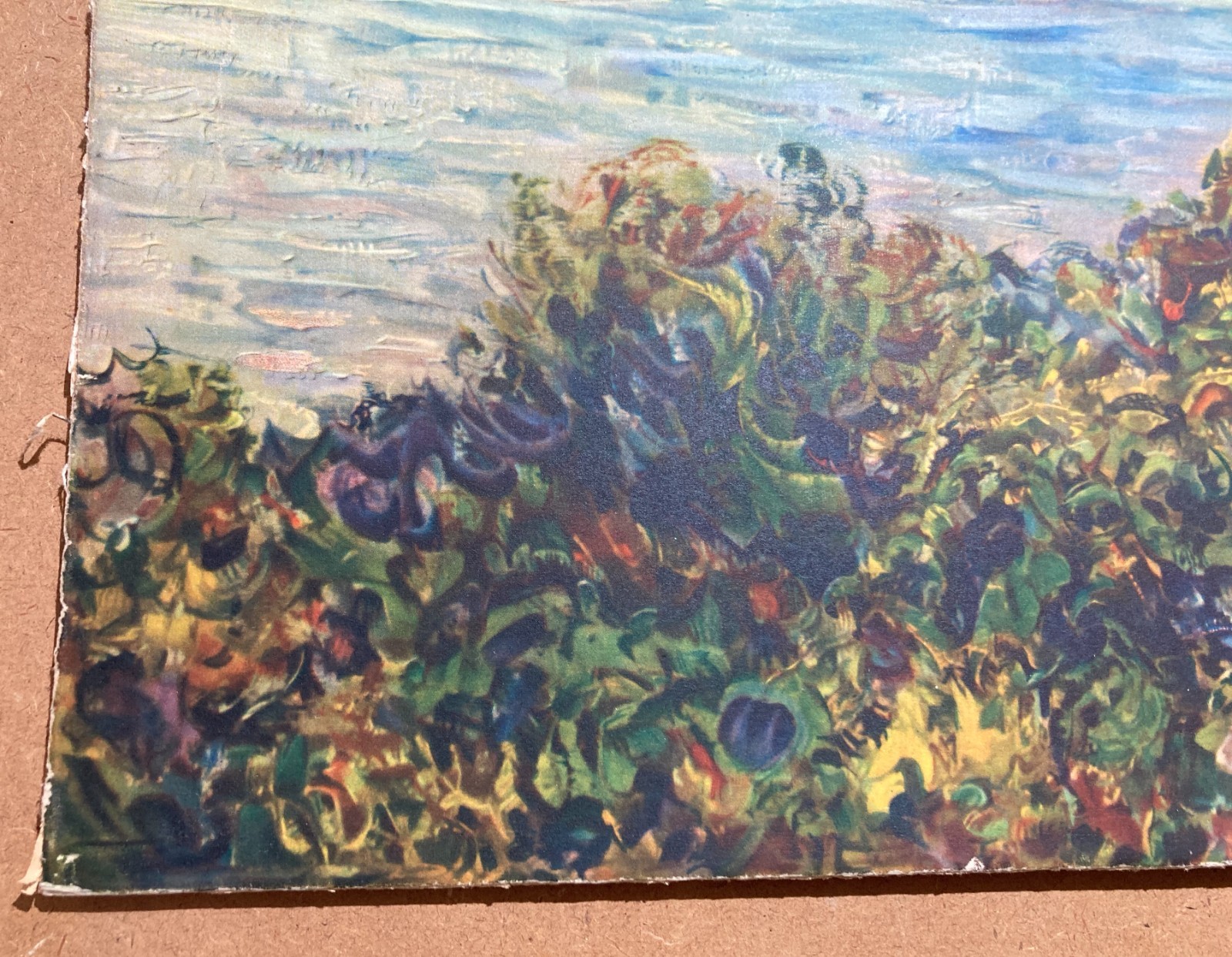 Arte Moderna, Impressionismo, Paesaggio: Vecchia Stampa Decorativa A Colori (Monet)