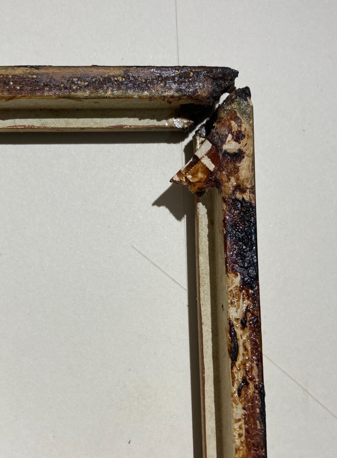 Cornice d'Epoca In Legno Laccato E Dorato