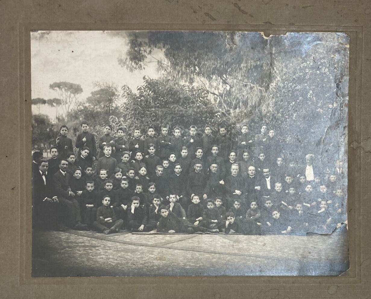 Napoli Portici   Collegio Landriani   Antica Fotografia Originale   Palazzo Bellavista