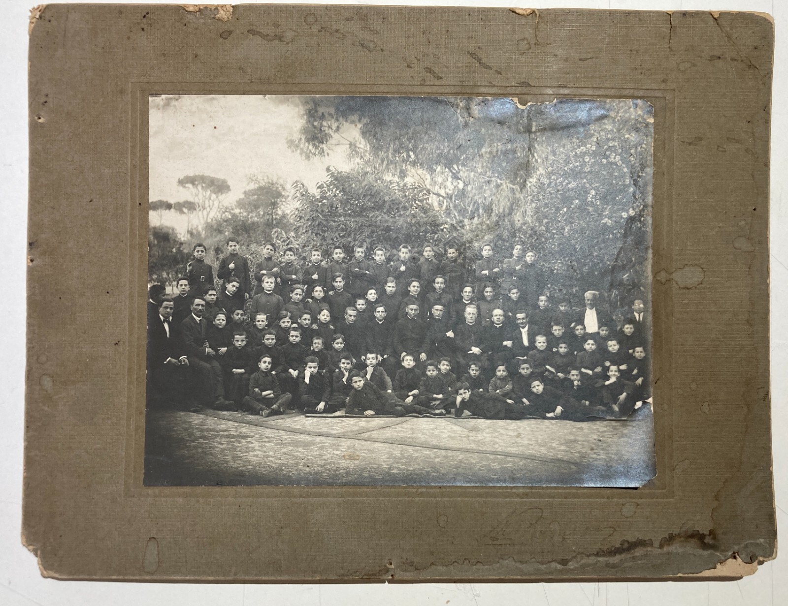 Napoli Portici   Collegio Landriani   Antica Fotografia Originale   Palazzo Bellavista