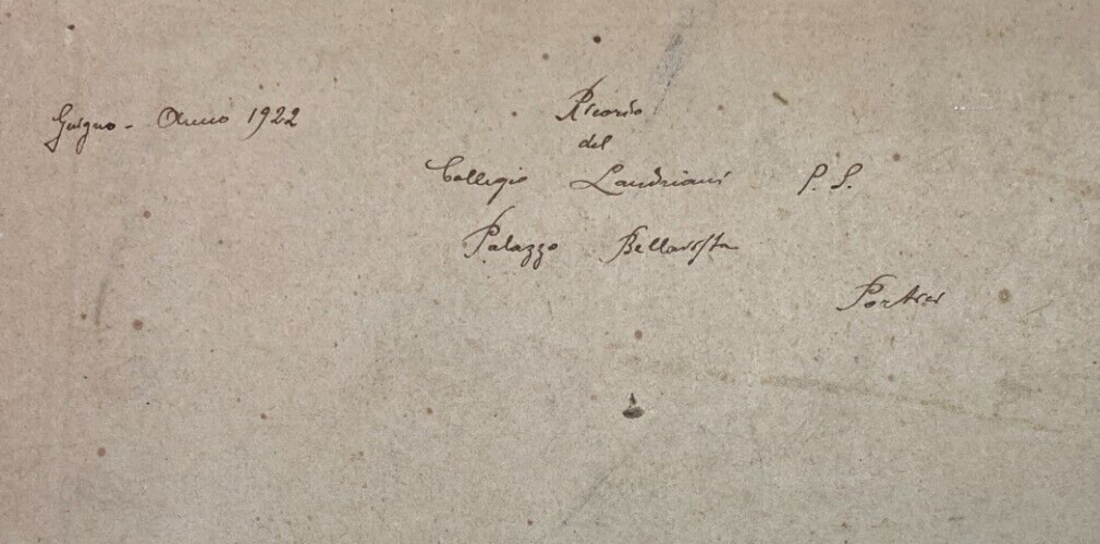 Napoli Portici   Collegio Landriani   Antica Fotografia Originale   Palazzo Bellavista