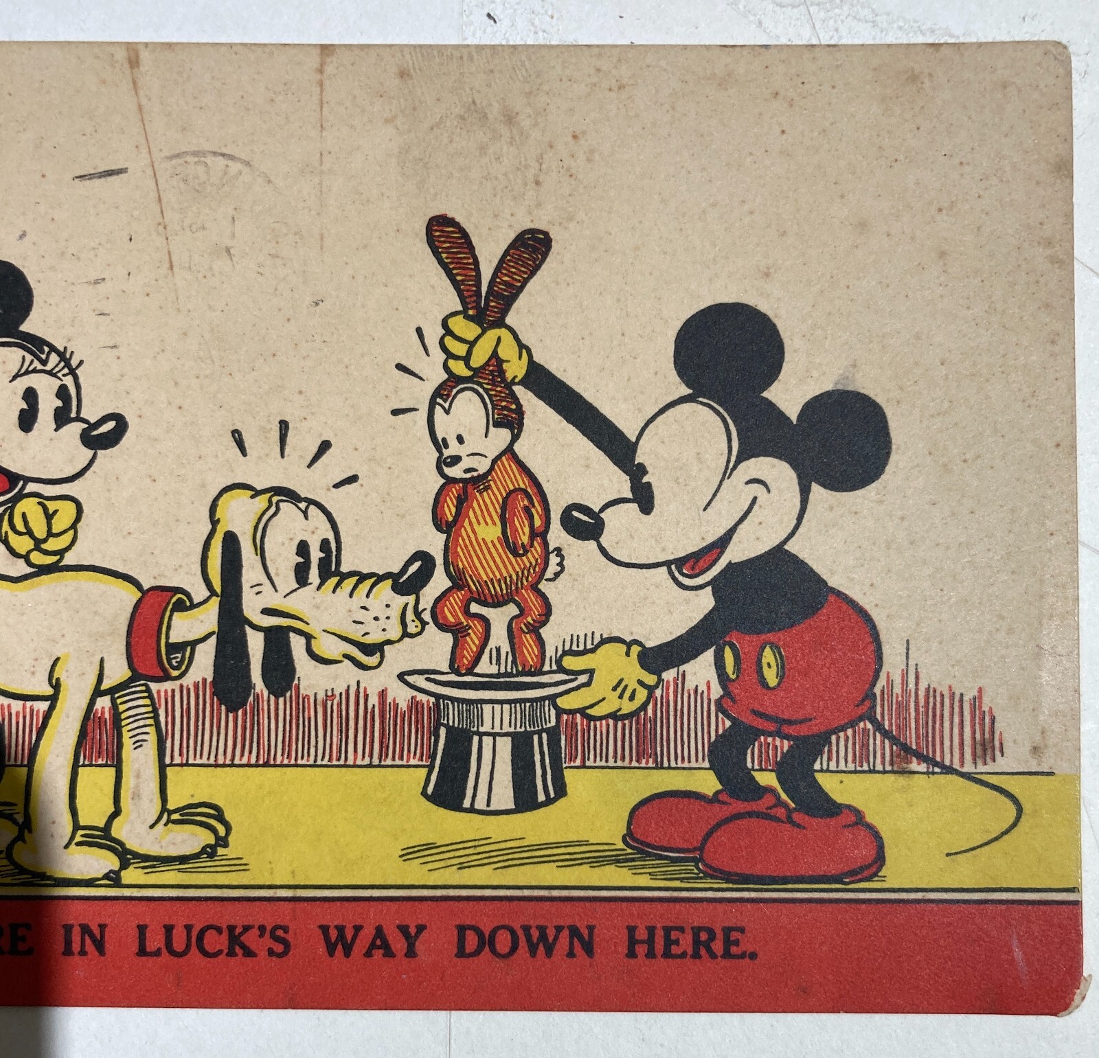 Topolino Disney, Cartolina d'Epoca Inglese, 1936