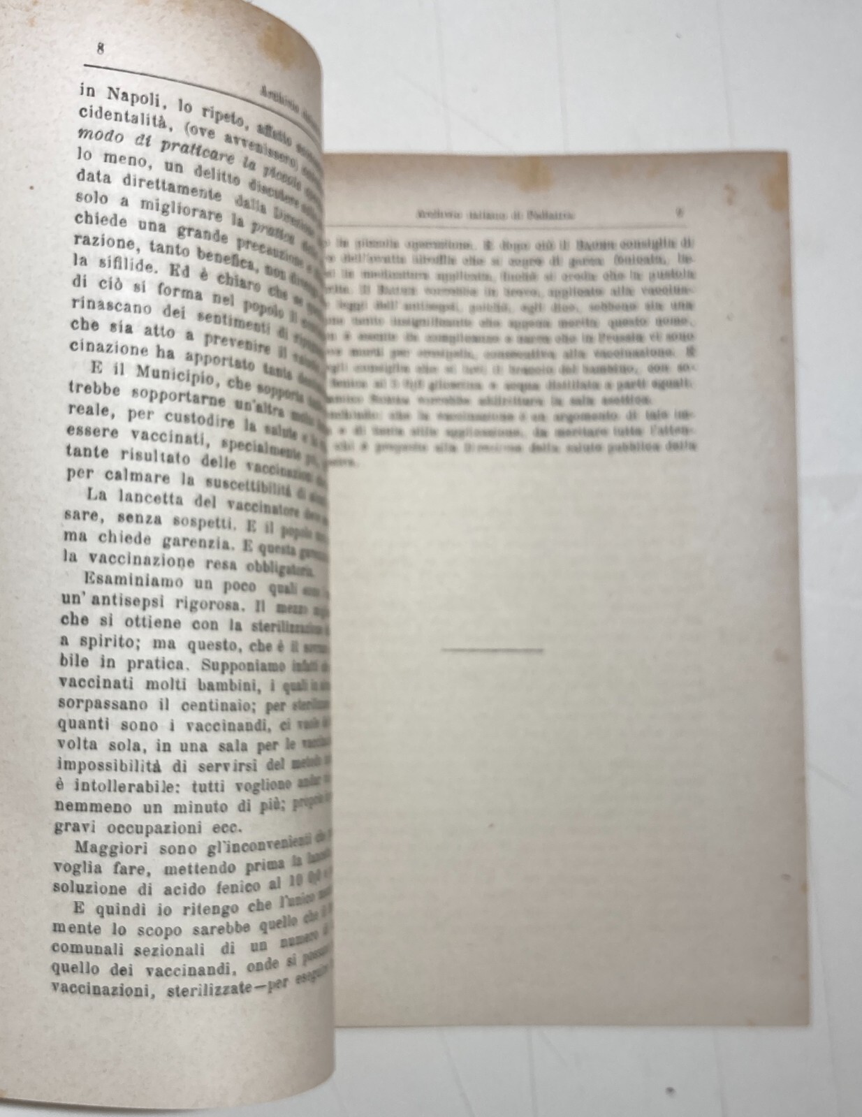 Medicina, Pediatria, Dermatologia, Vaccinazioni. Sifilide Vaccinale, Molfese, Napoli.