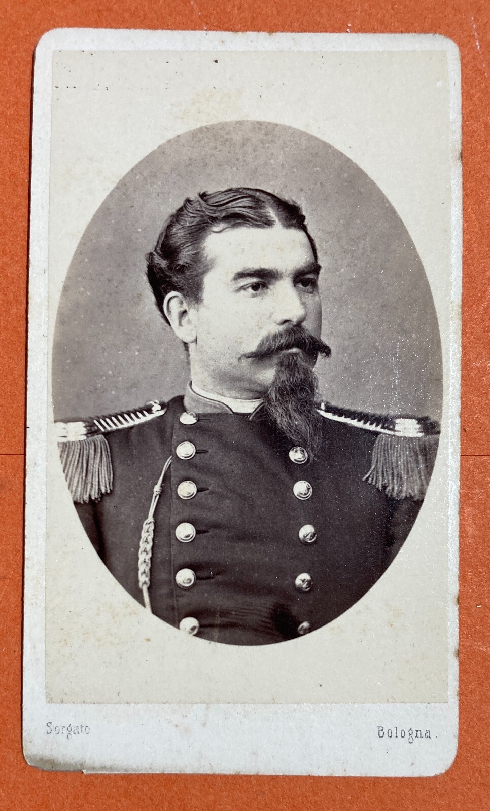 Antica Fotografia Originale: Ritratto Di Militare, Bologna Venezia, Foto Sorgato