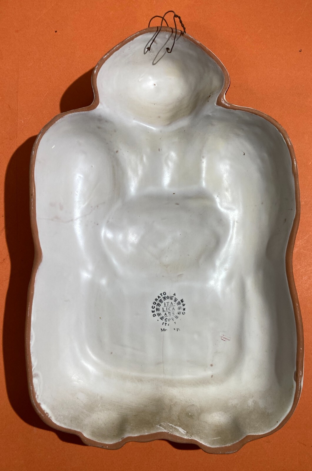Ceramica Policroma Italica Ars   Figura Femminile Con Cesto Di Frutta