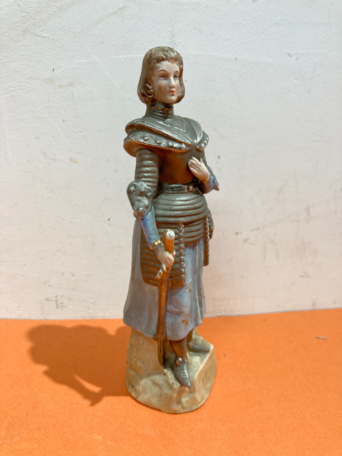 Giovanna d'Arco. Scultura In Ceramica Policroma.