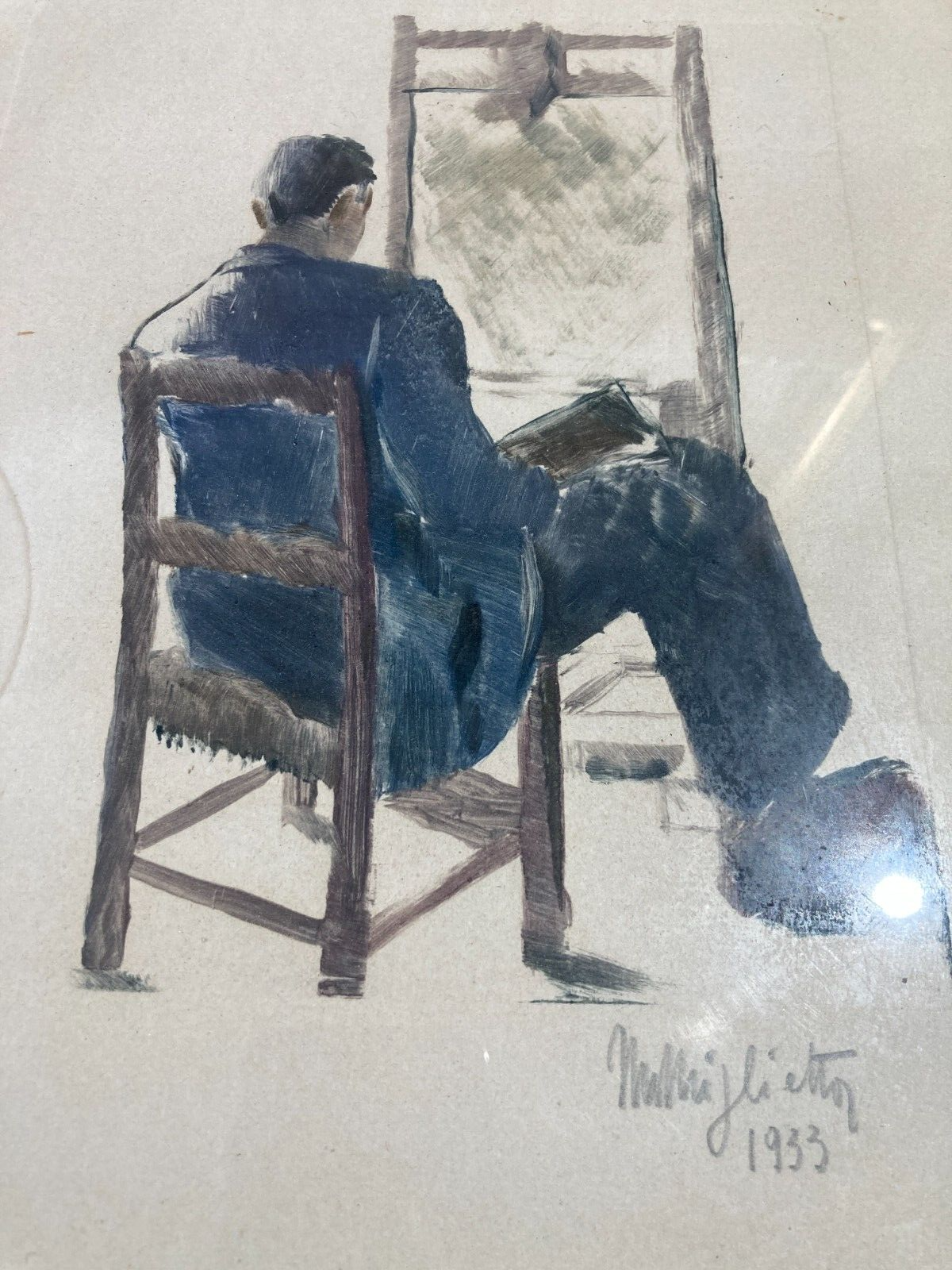 Mario Miglietta, Al Cavalletto. Monotipo Originale Del 1933