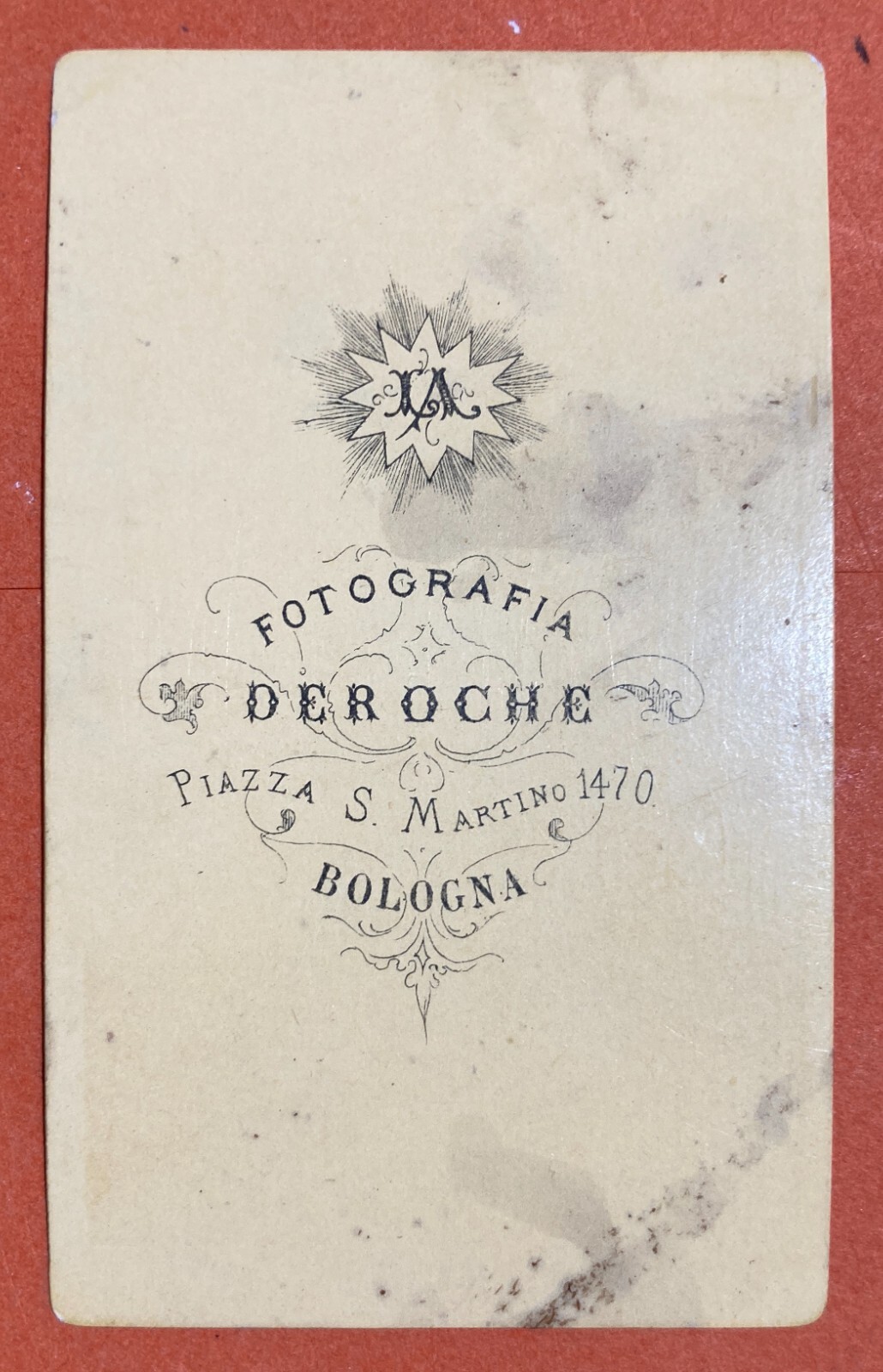 Ritratto Di Militare Con Berretto E Spada, Fotografia Antica Deroche Bologna