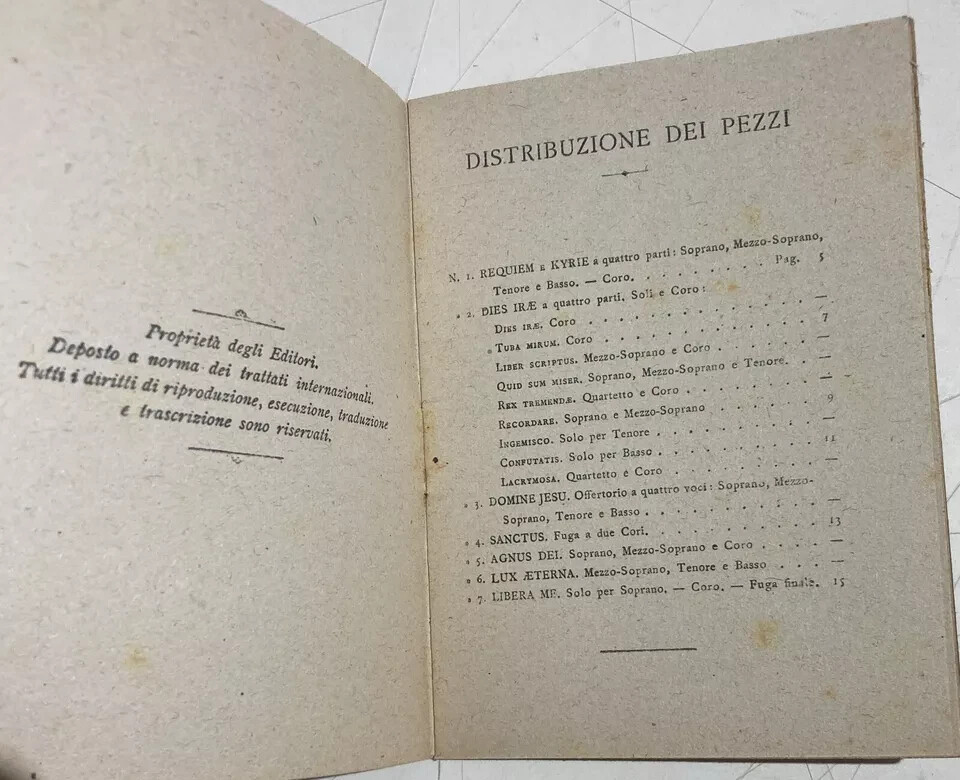 Teatro Musica: Giuseppe Verdi, Manzoni, Messa Da Requiem, Edizione Ricordi, Milano