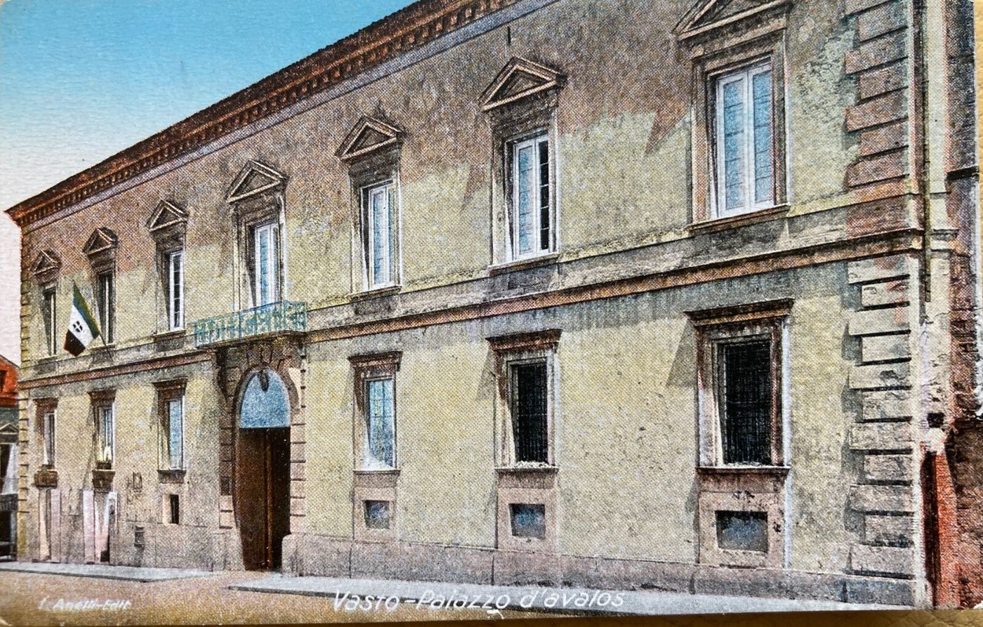 Abruzzo, Vasto: Architettura Di Palazzo d'Avalos. Cartolina A Colori, Edizione Anelli