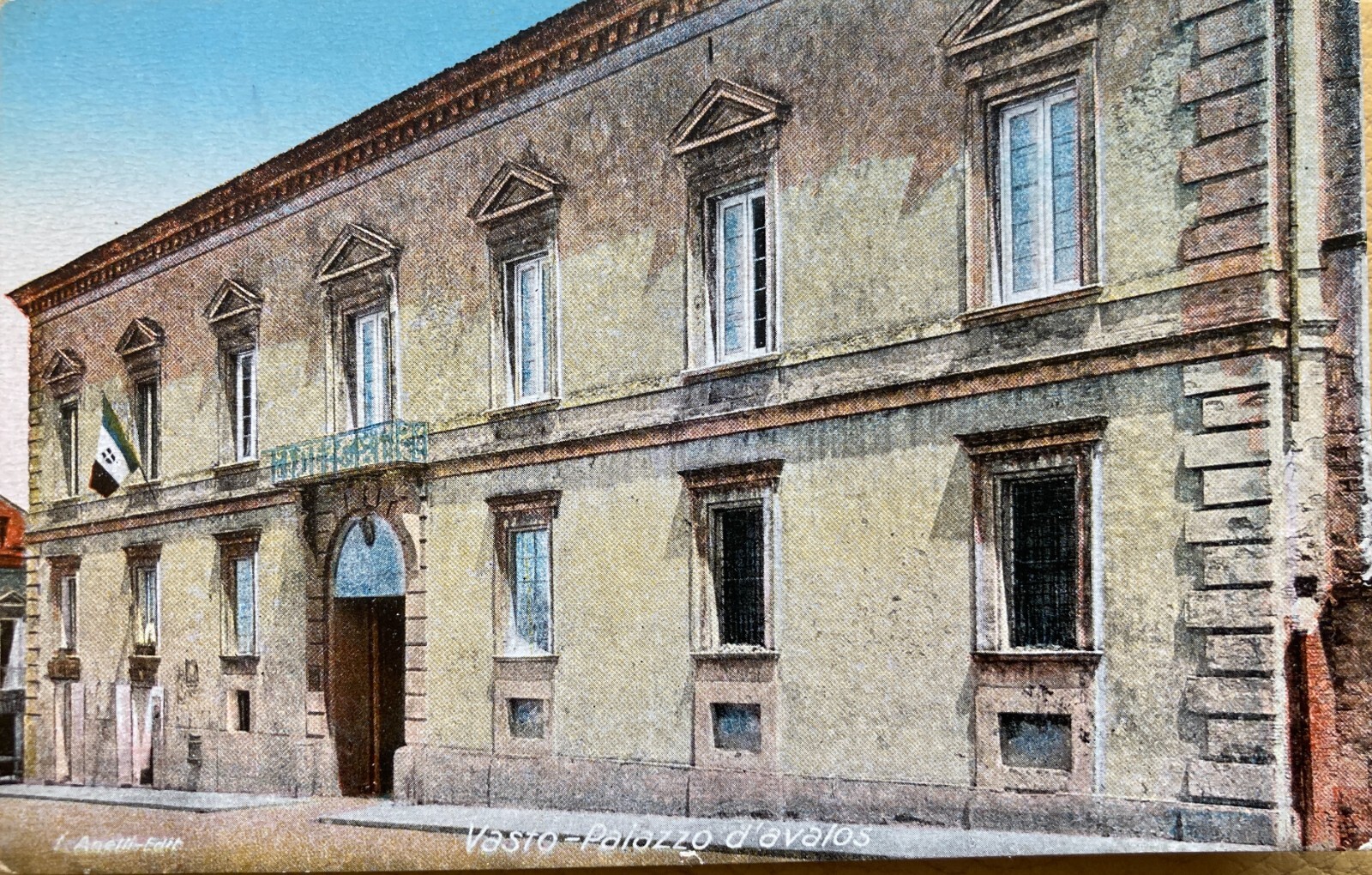 Abruzzo, Vasto: Architettura Di Palazzo d'Avalos. Cartolina A Colori, Edizione Anelli