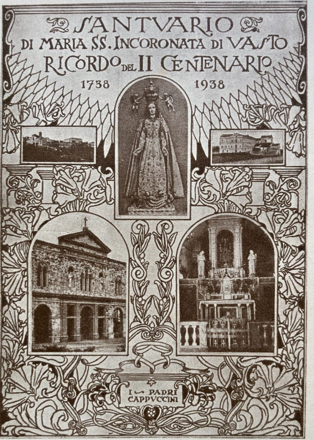 Abruzzo, Vasto. Santuario Dell'Incoronata. Centenario Dei Padri Cappuccini. Cartolina