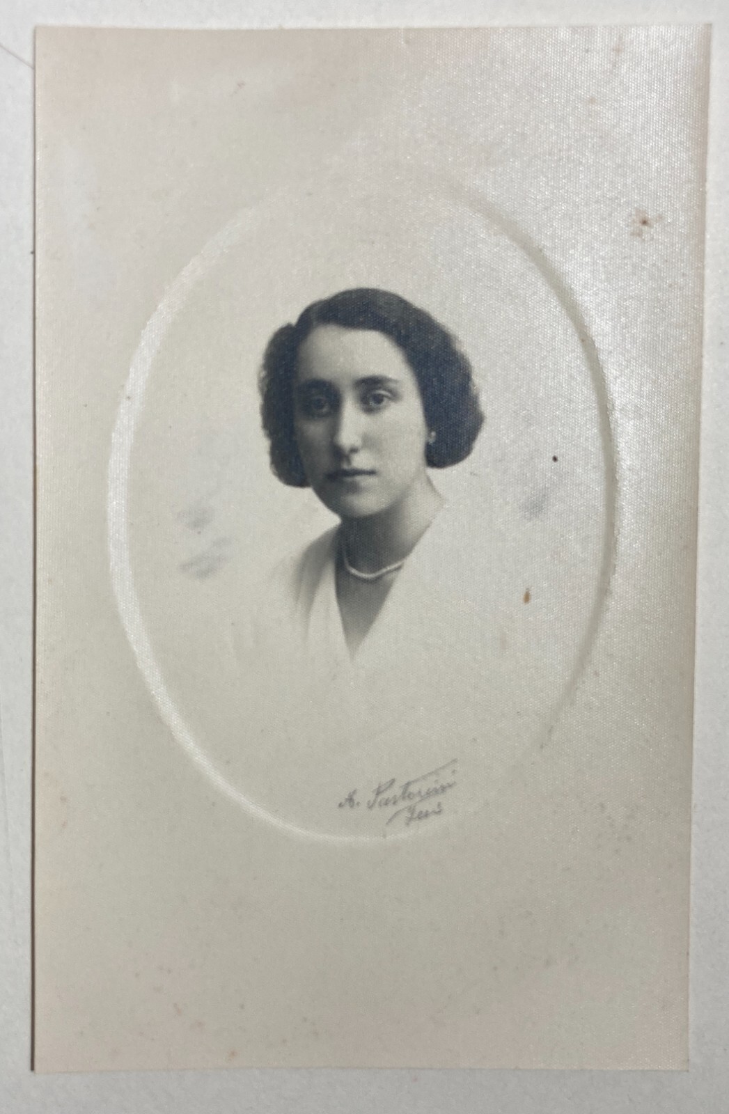 Marche, Jesi. Fotografia Da Collezione: Fotografo Pastorini, Ritratto Femminile.