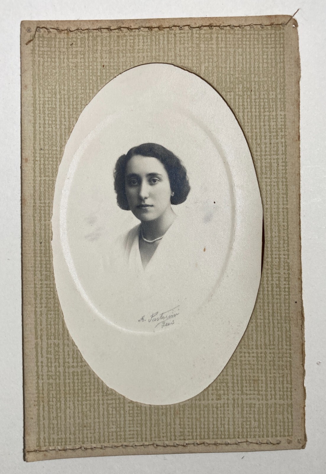 Marche, Jesi. Fotografia Da Collezione: Fotografo Pastorini, Ritratto Femminile.