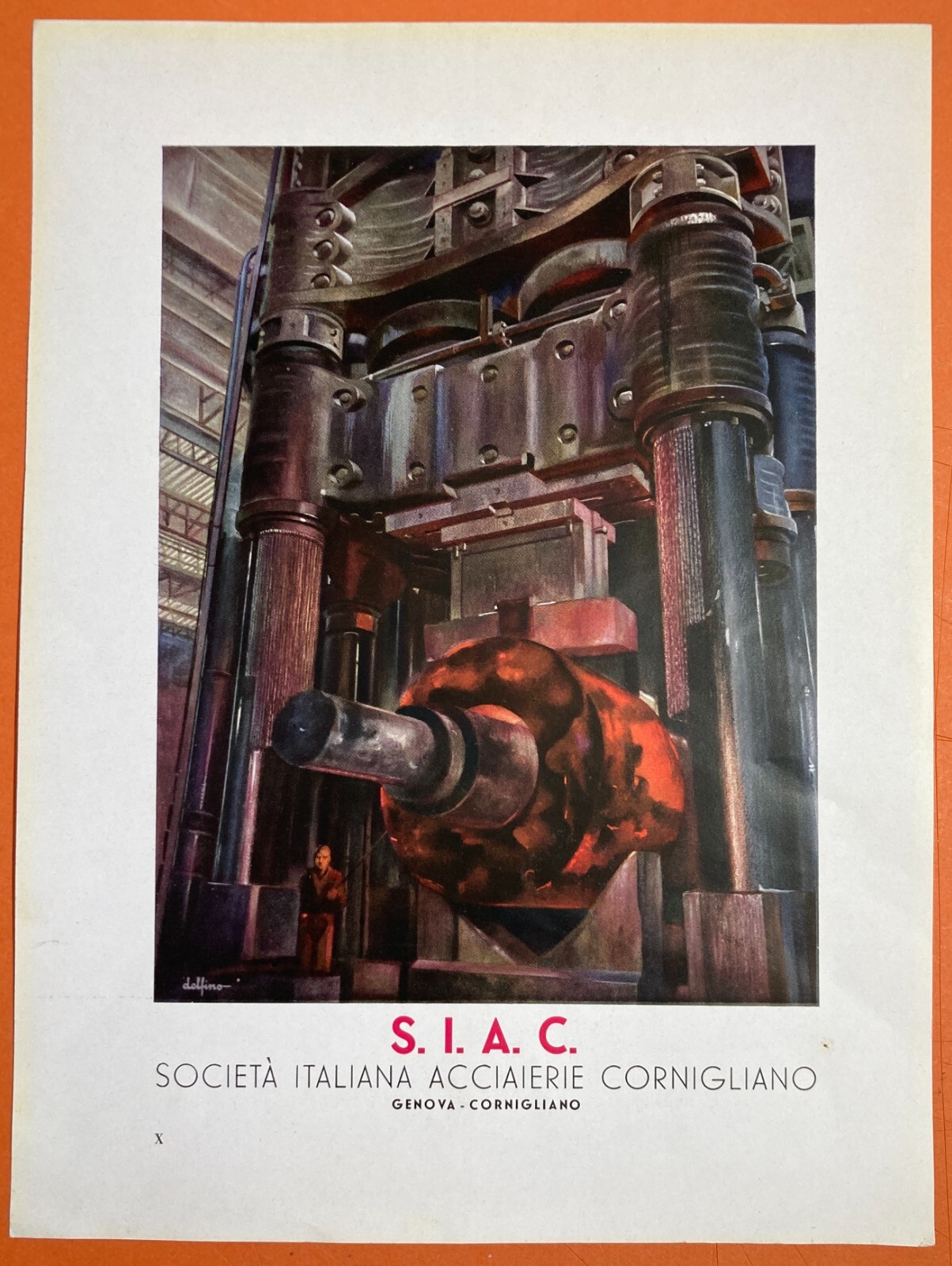 Genova Cornigliano: Acciaierie Siac E Palazzo Banco Di Napoli, Pubblicità (1941)