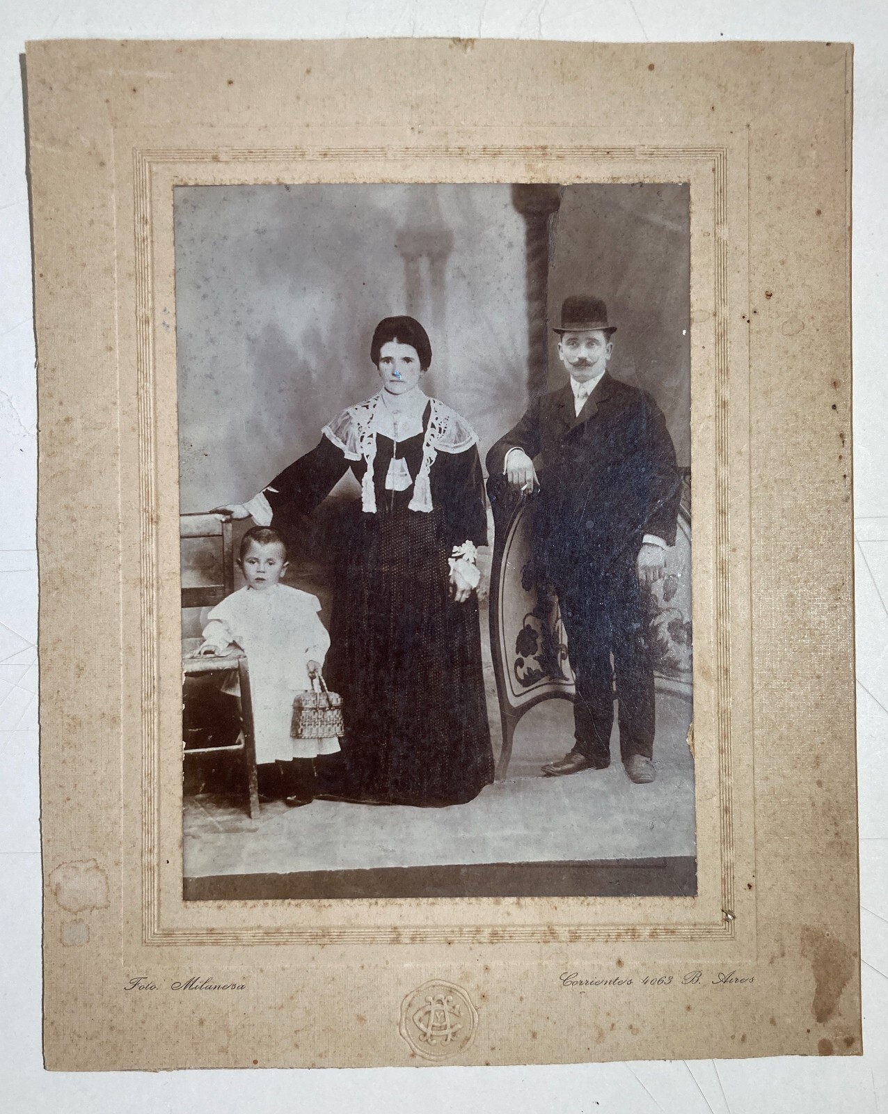 Fotografia Da Collezione: Foto Di Gruppo Familiare, Milanesa, Buenos Aires