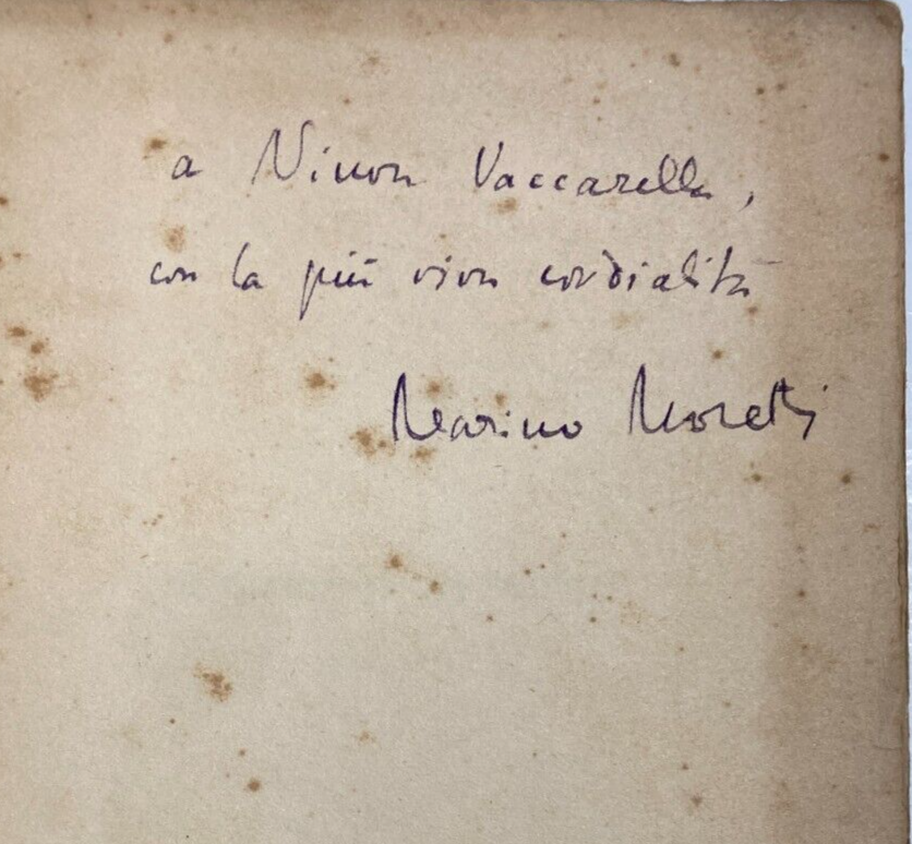 Marino Moretti. Il Giardino Dei Frutti. Dedica Autografa, 1916