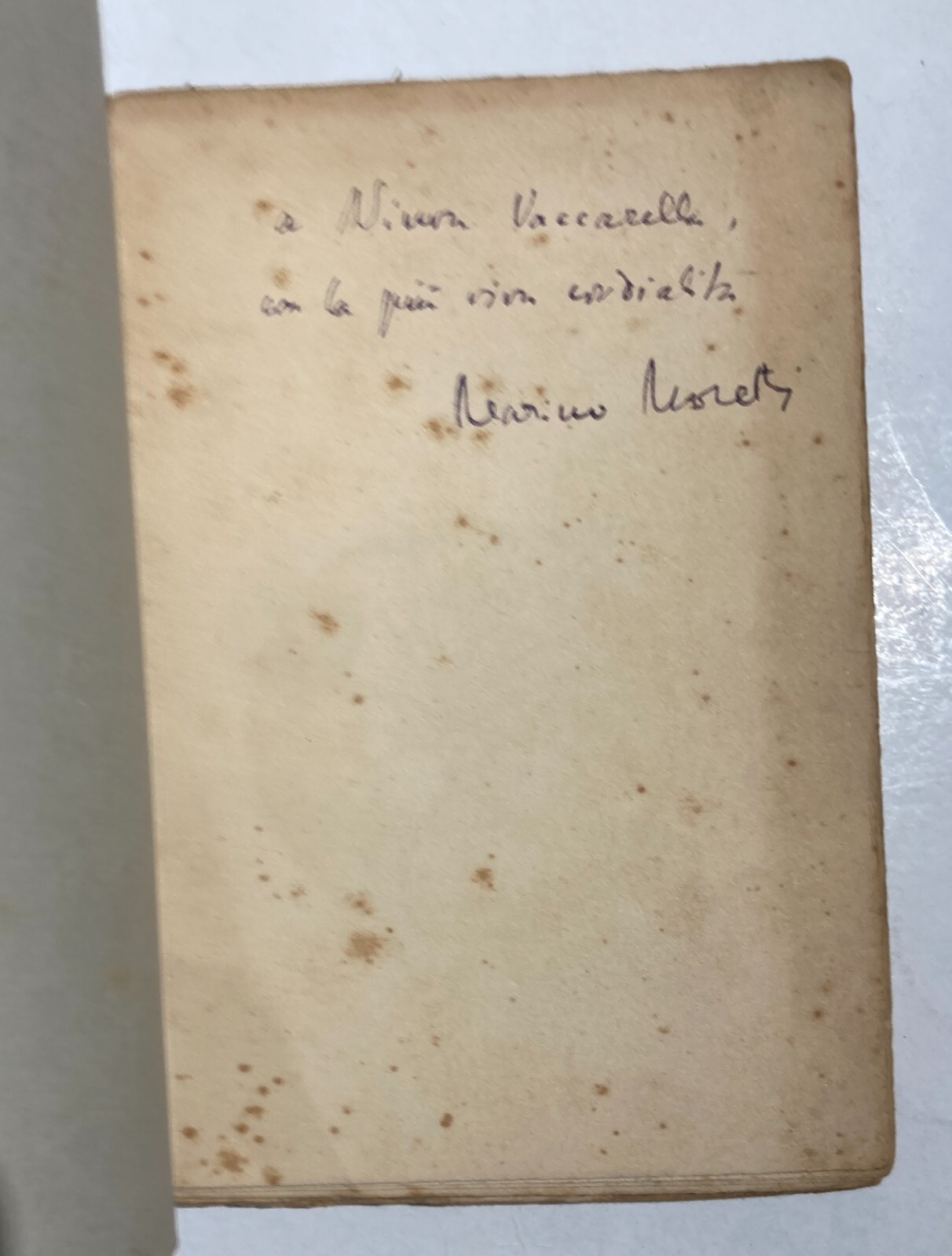 Marino Moretti. Il Giardino Dei Frutti. Dedica Autografa, 1916