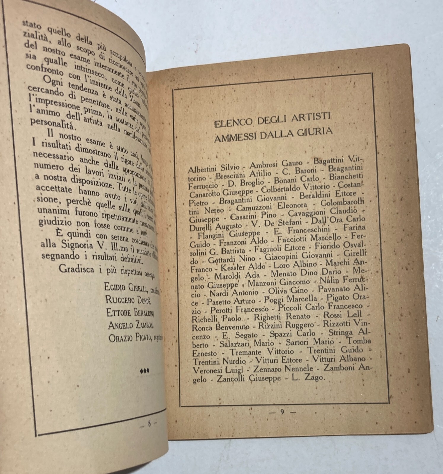 Arte A Verona, Artisti Veronesi: Mostra Sindacale 1929. Raro Catalogo Antico