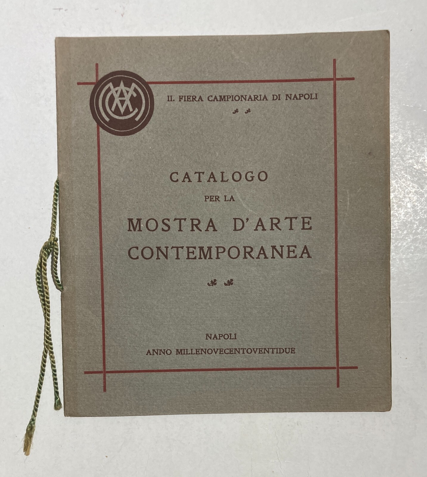 Napoli   Fiera Campionaria   1922   Catalogo Opere d'Arte