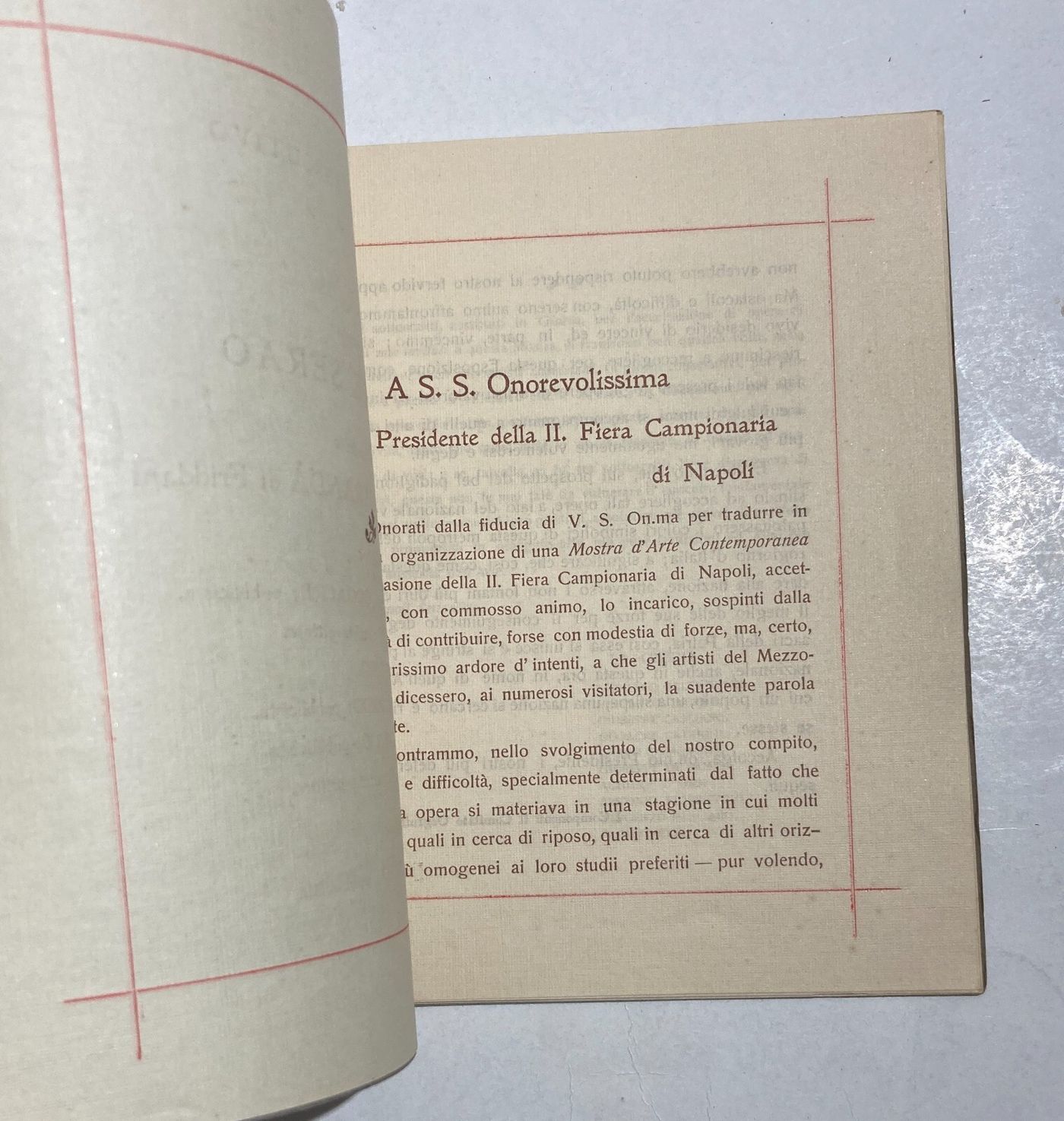 Napoli   Fiera Campionaria   1922   Catalogo Opere d'Arte