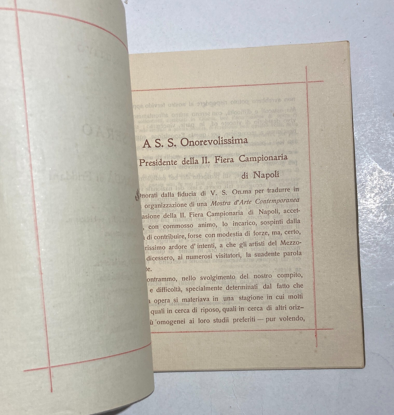 Napoli   Fiera Campionaria   1922   Catalogo Opere d'Arte