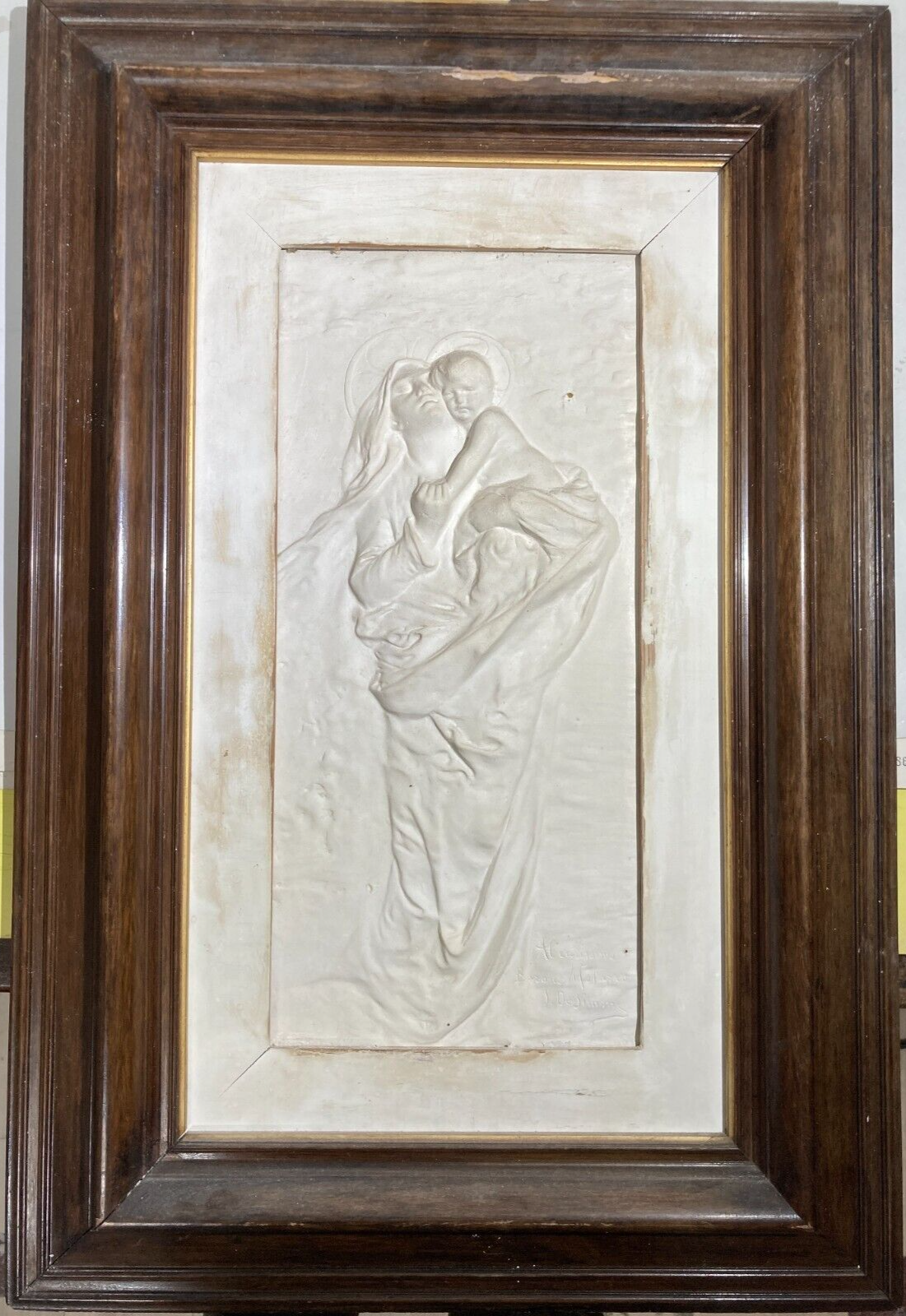 Scultura Madonna Con Bambino Di Salvatore De Simone, Dedicata Al Barone Melazzo