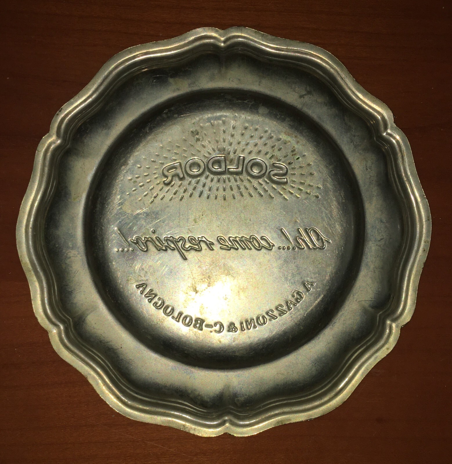 Bologna   Pubblicità d'Epoca   Soldor   Gazzoni   Piattino Rendiresto