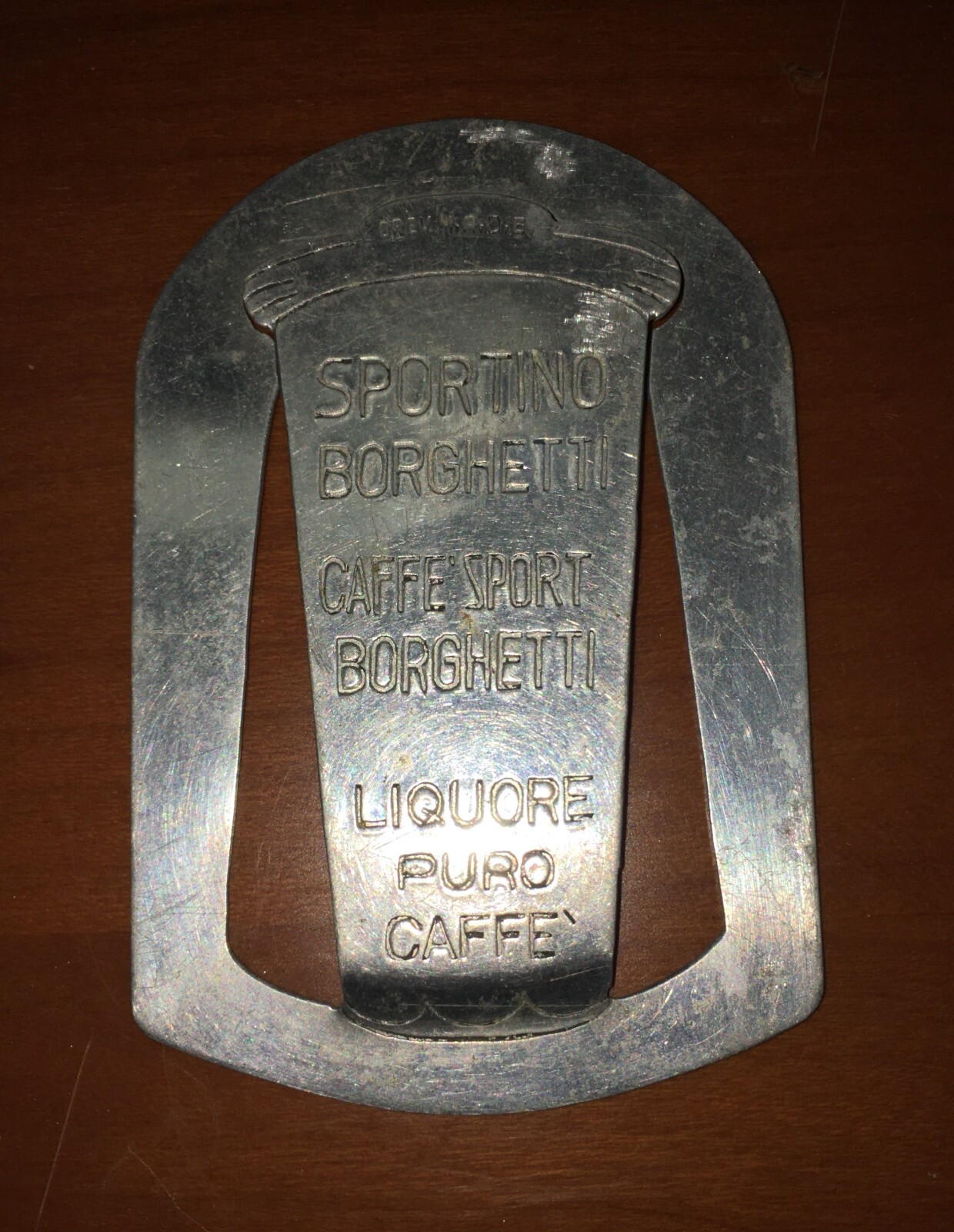 Sportino Borghetti   Caffè. Inusuale Oggetto Pubblicitario d'Epoca Da Collezione Per Liquore