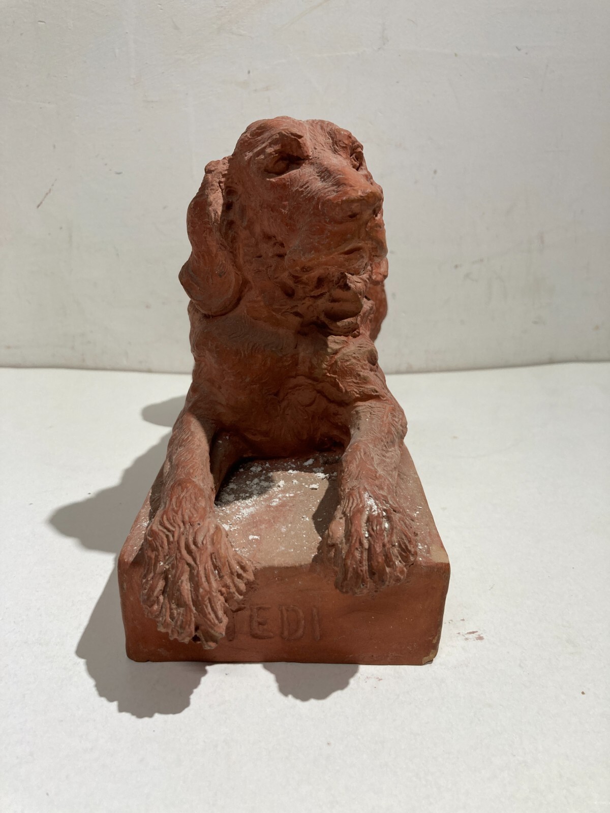 Scultura In Terracotta Cane Setter Laverack Di Salvatore De Simone, 1926
