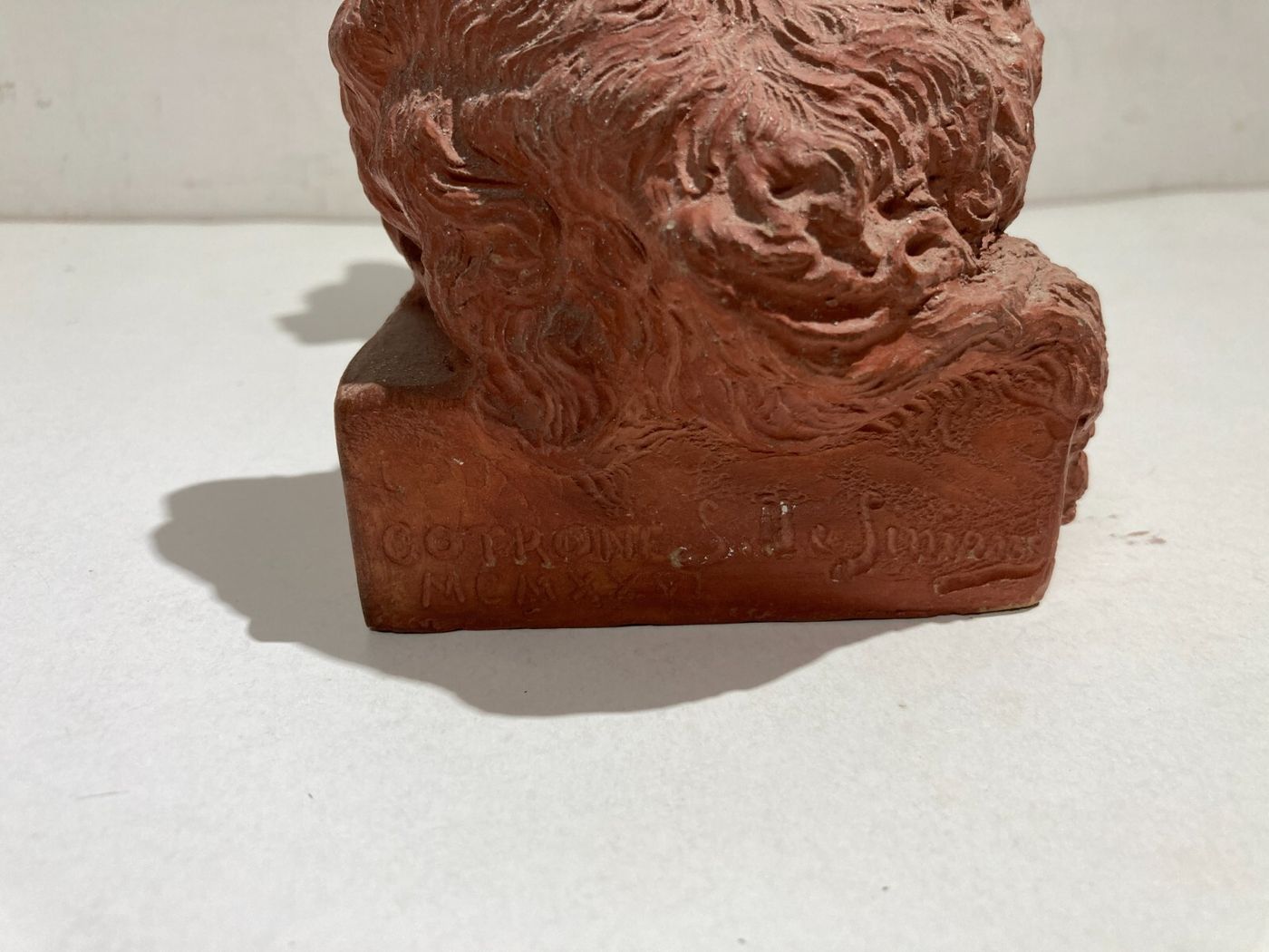 Scultura In Terracotta Cane Setter Laverack Di Salvatore De Simone, 1926