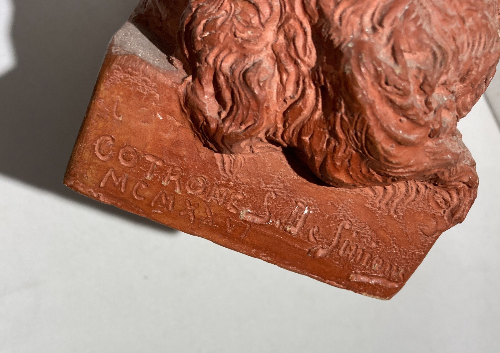 Scultura In Terracotta Cane Setter Laverack Di Salvatore De Simone, 1926