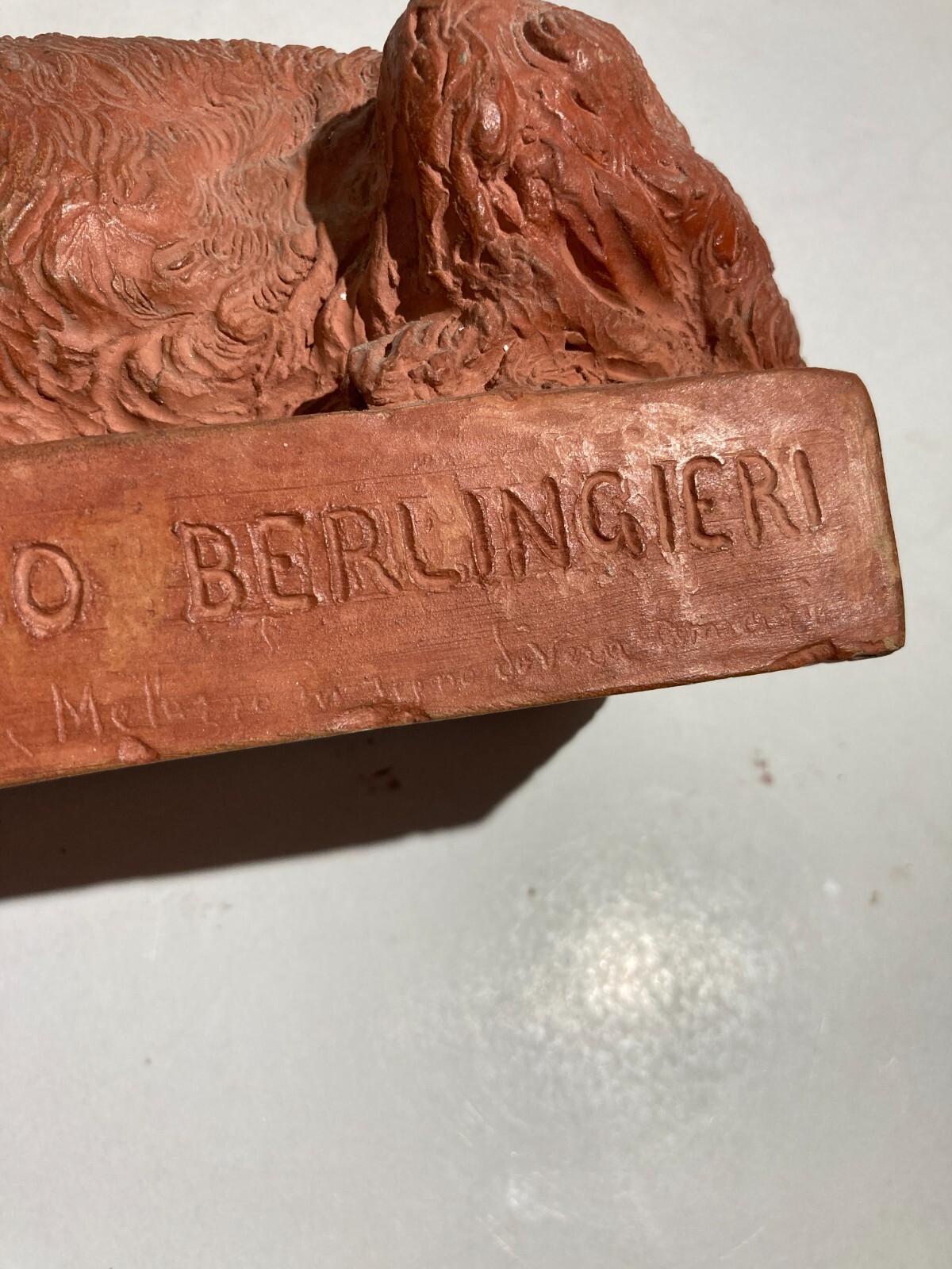 Scultura In Terracotta Cane Setter Laverack Di Salvatore De Simone, 1926