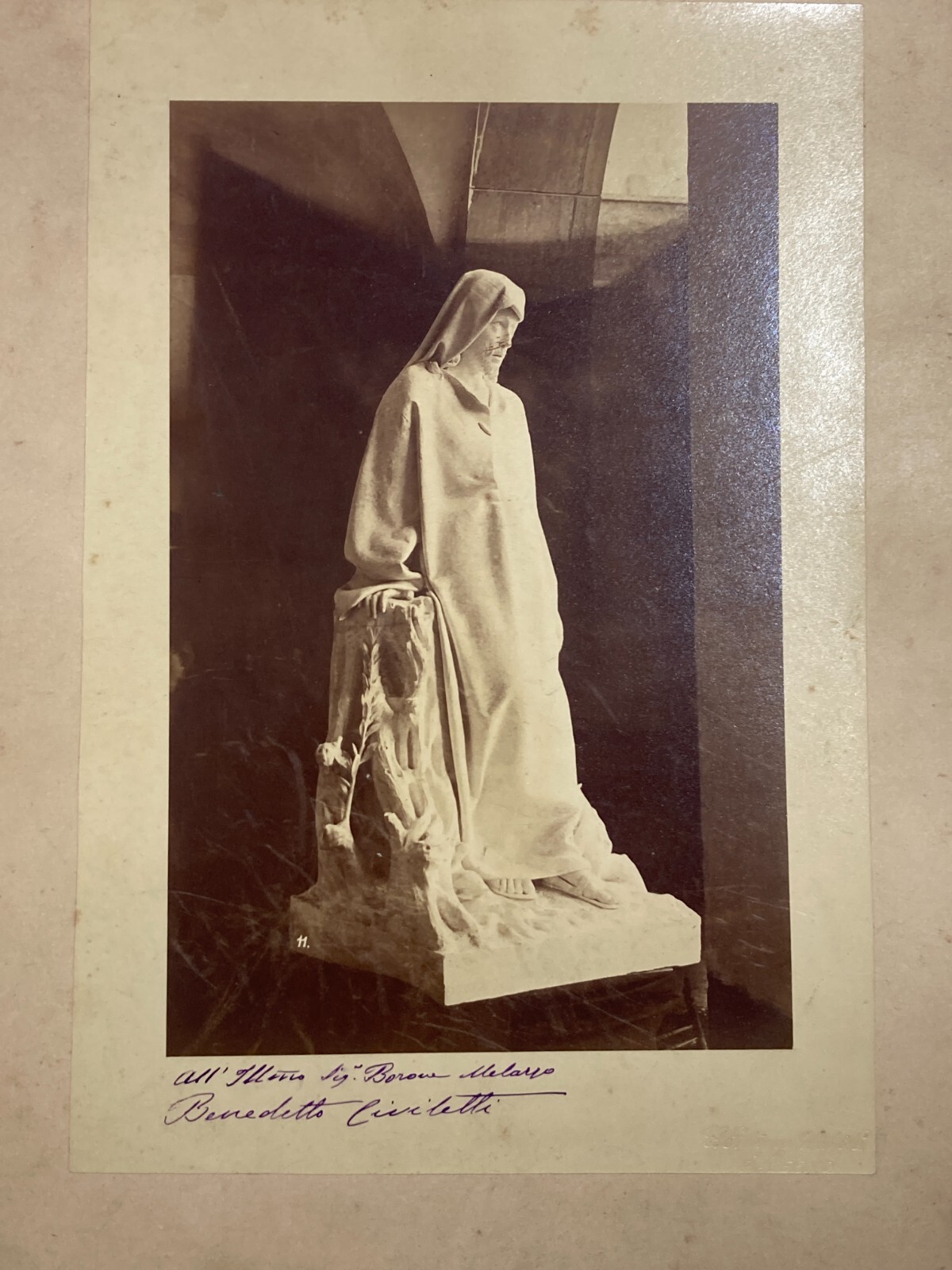 Arte, Scultura: Mosè. Artista Siciliano: Benedetto Civiletti. Fotografia Originale Di Eugenio Interguglielmi