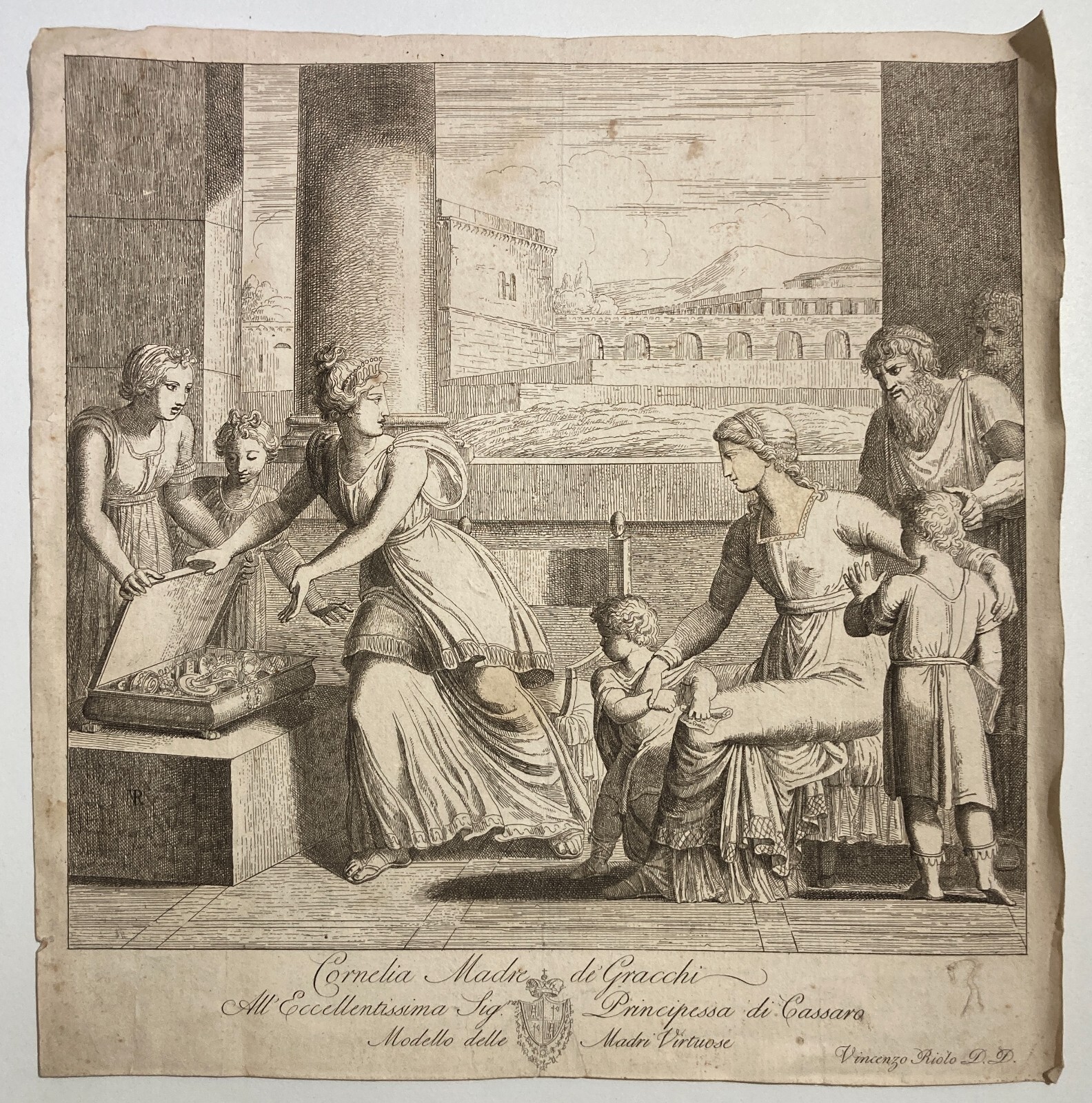 Cornelia Madre De' Gracchi All'Eccellentissima Sig.ra Principessa Di Cassaro: Incisione Di Vincenzo Riolo
