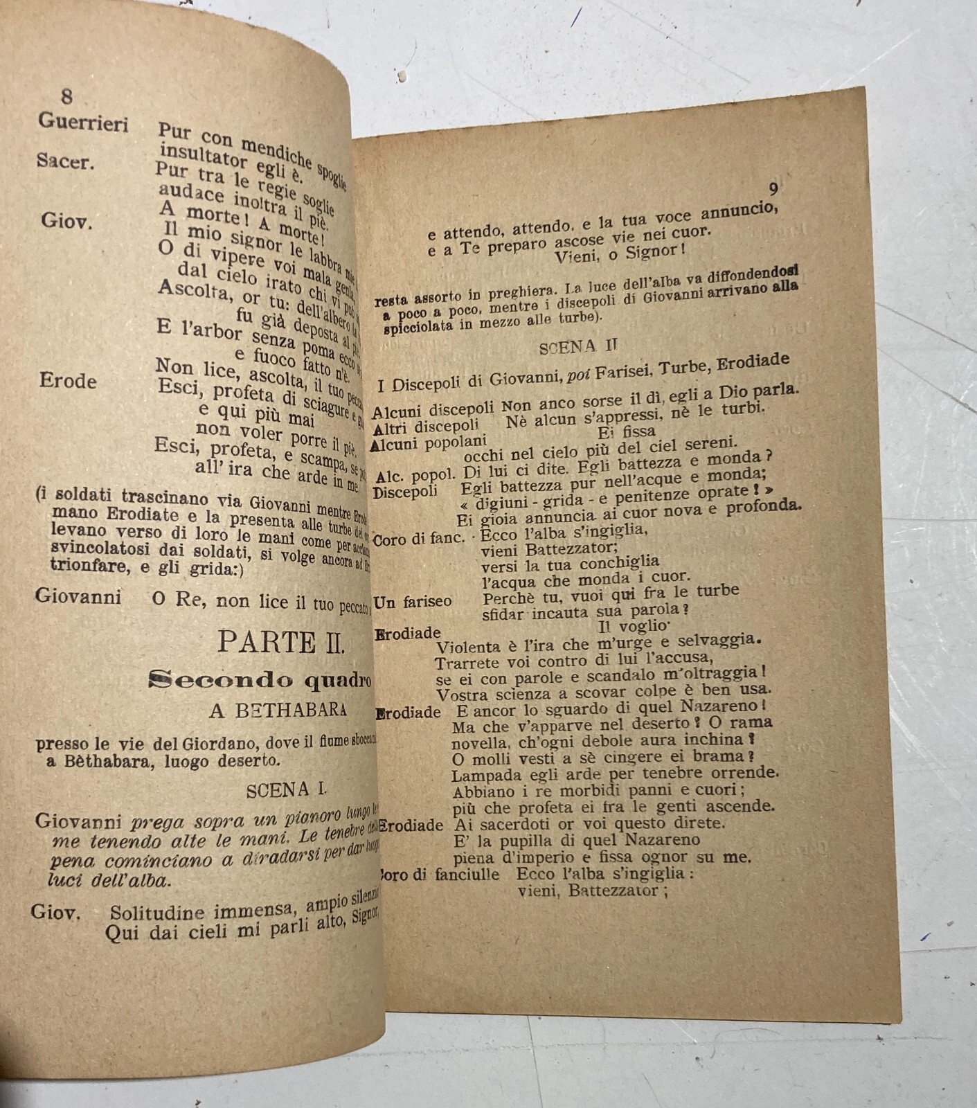 Musica, Teatro: Savino Fiore, Don Giocondo Fino   Il Battista (Palermo, Azione Sacra)
