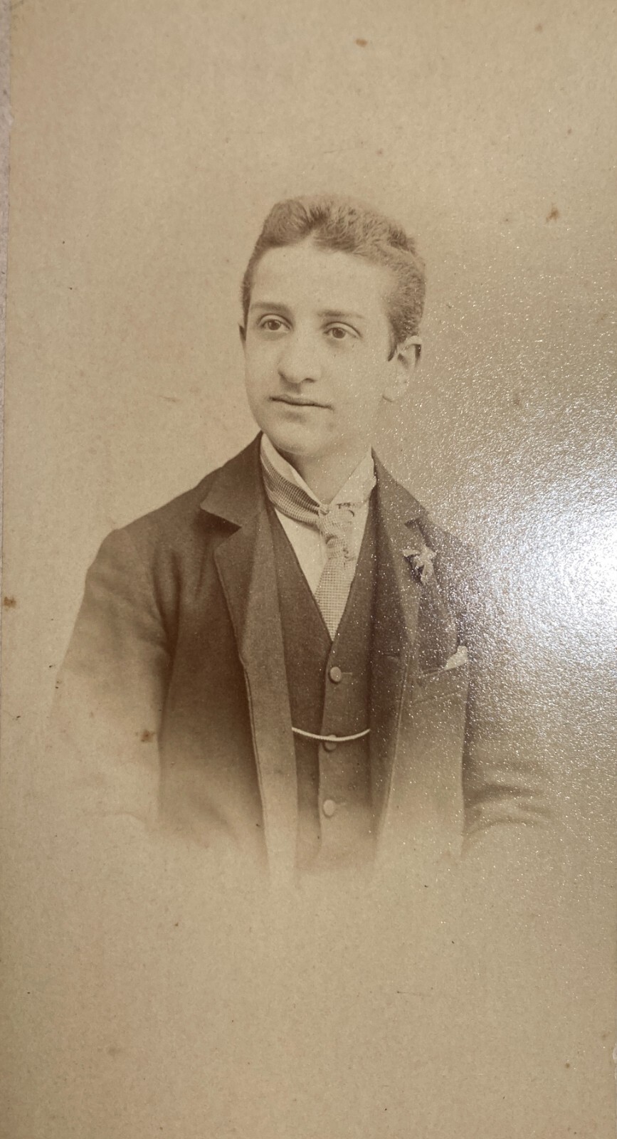 Storia Della Fotografia: Sicilia, Palermo. Ritratto Di Giovane Gentiluomo Del Fotografo Interguglielmi