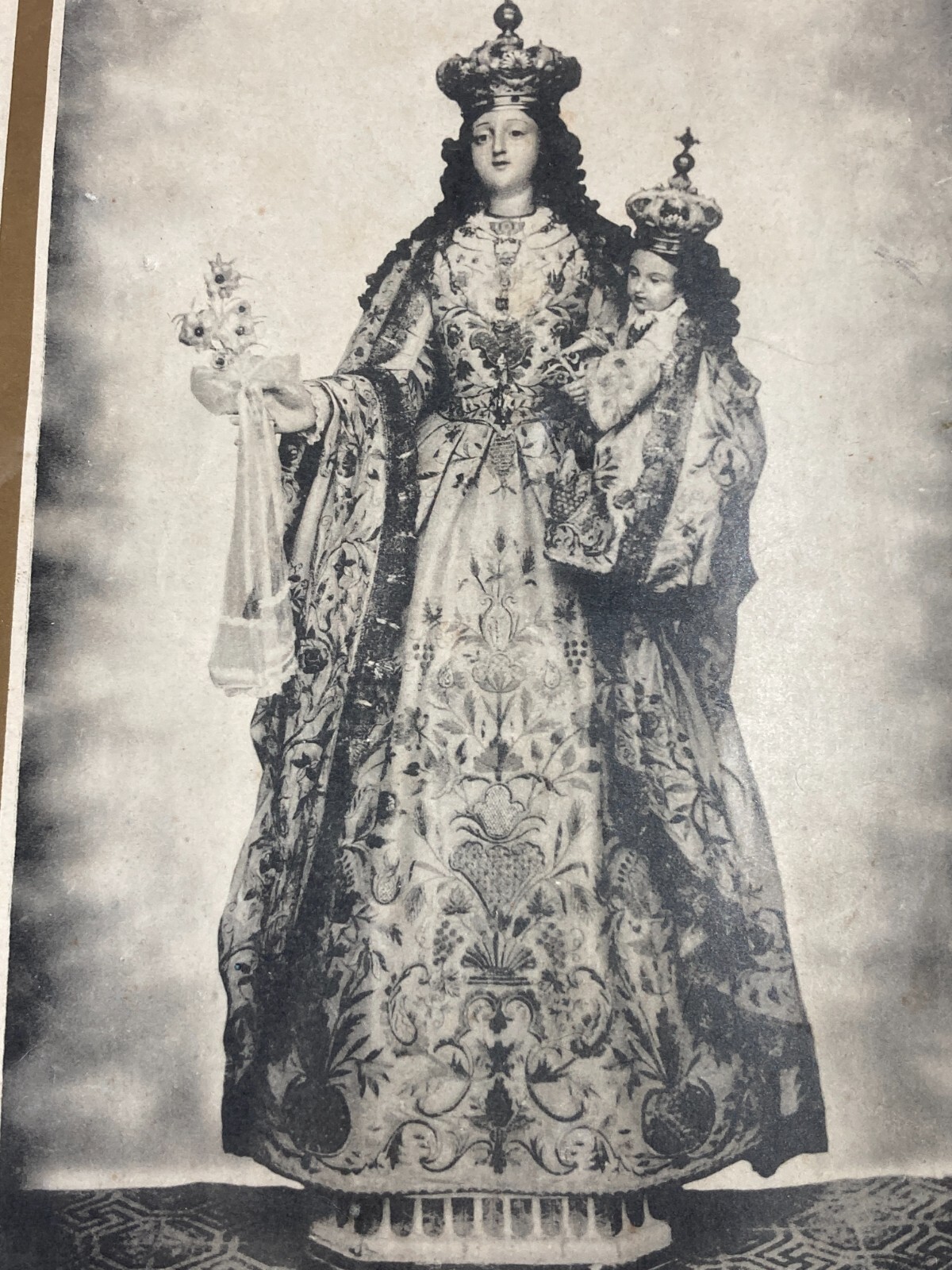 Puglia, Bari, Altamura: Antica Stampa Devozionale Della Madonna Del Buoncammino, 1910
