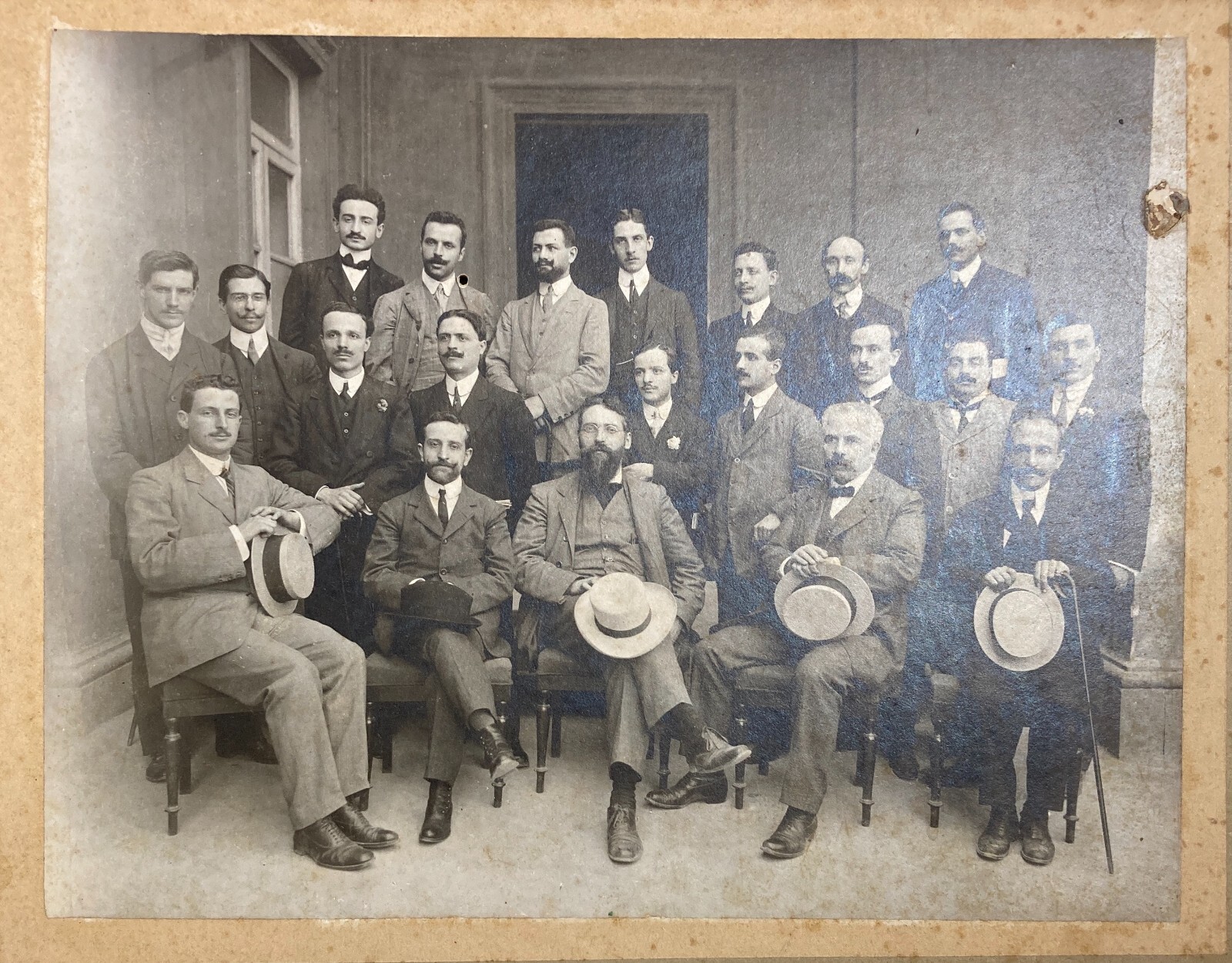 Napoli. Antica Fotografia Del Corso Di Elettrotecnica Del Prof. Lombardi. Foto Cangiano