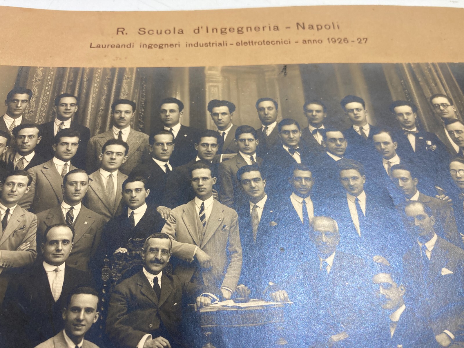 Fotografia Antica, Napoli: Laureandi In Ingegneria Elettrotecnica, Foto Pesce, 1927