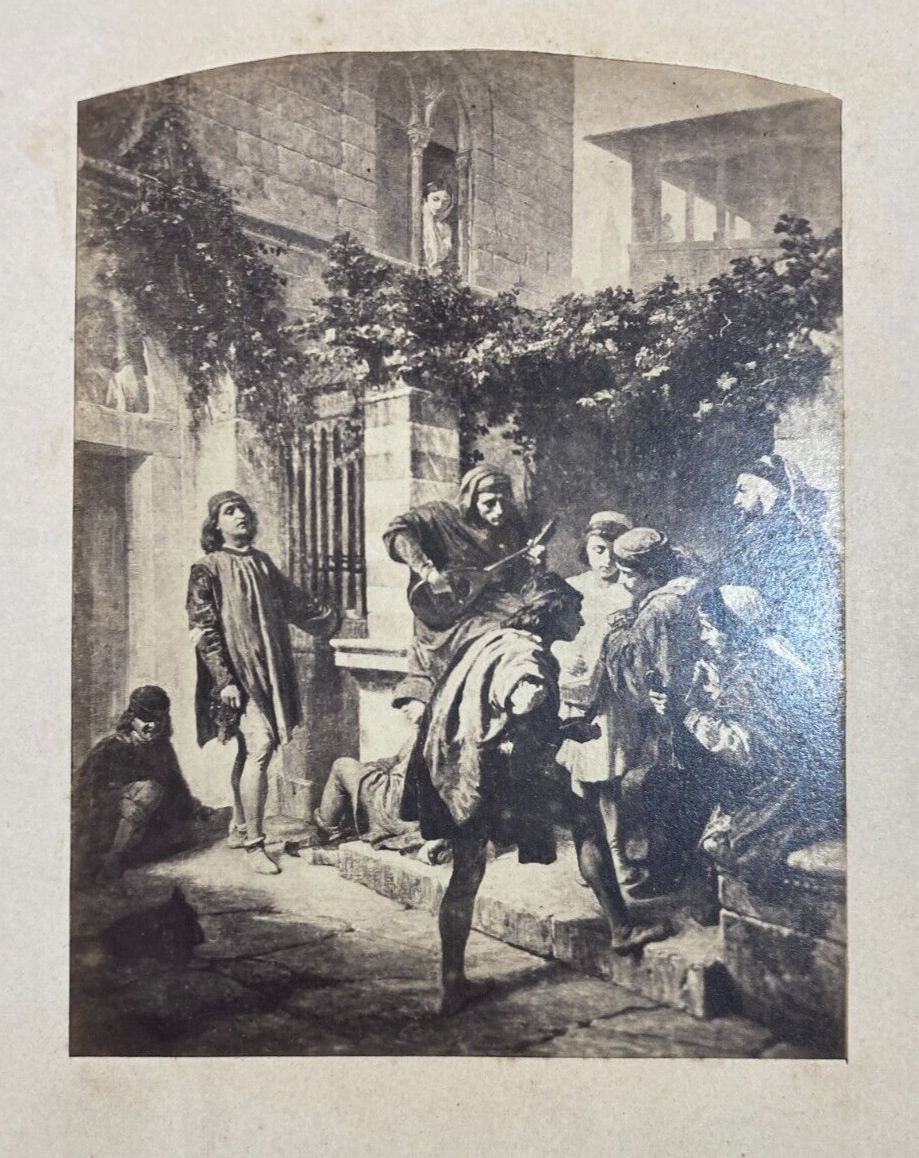 Domenico Morelli, "Una Serenata": Fotografia Originale Tagliarini Dolce