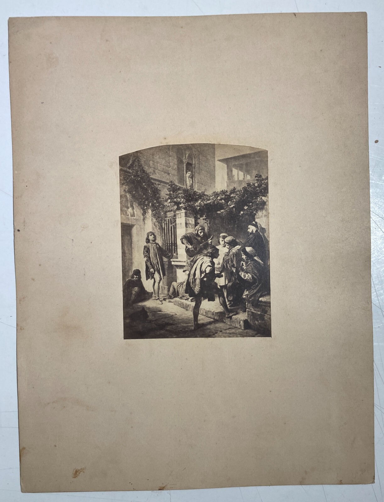 Domenico Morelli, "Una Serenata": Fotografia Originale Tagliarini Dolce