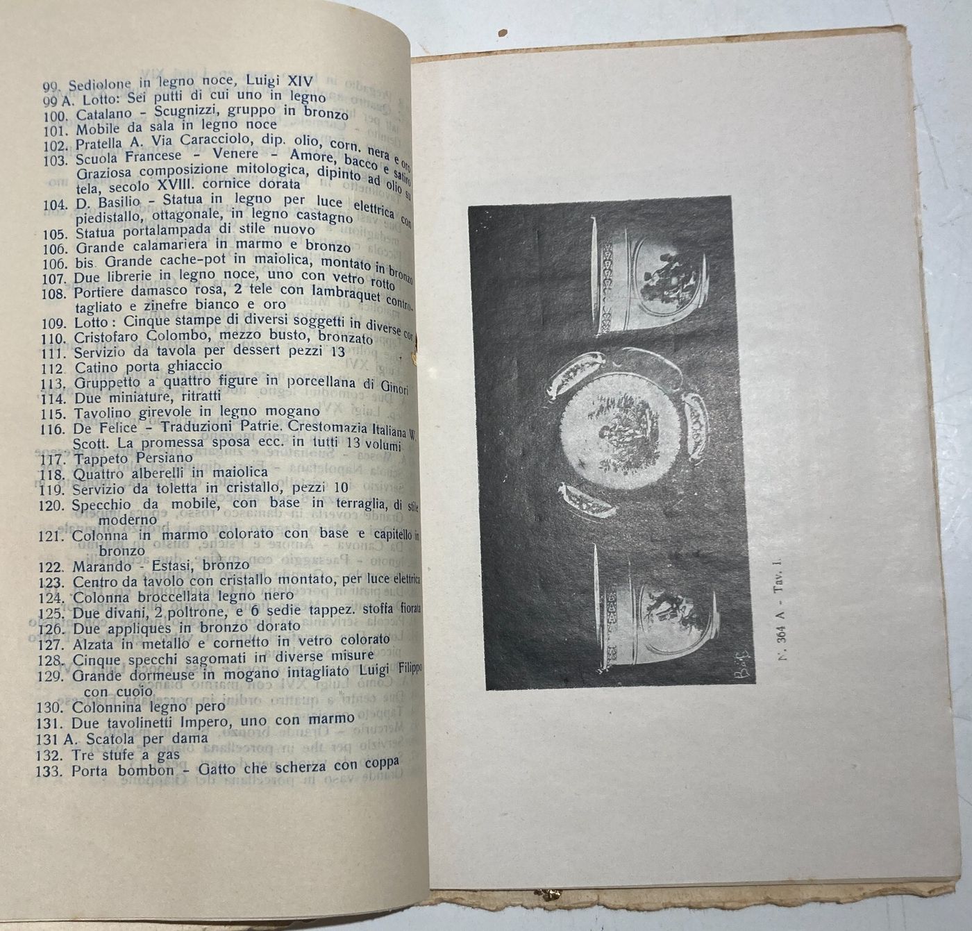Arte Antica, Dipinti, Ceramiche, Mobili: Catalogo Vendita Quercia. Napoli, 1922, Galleria Corona