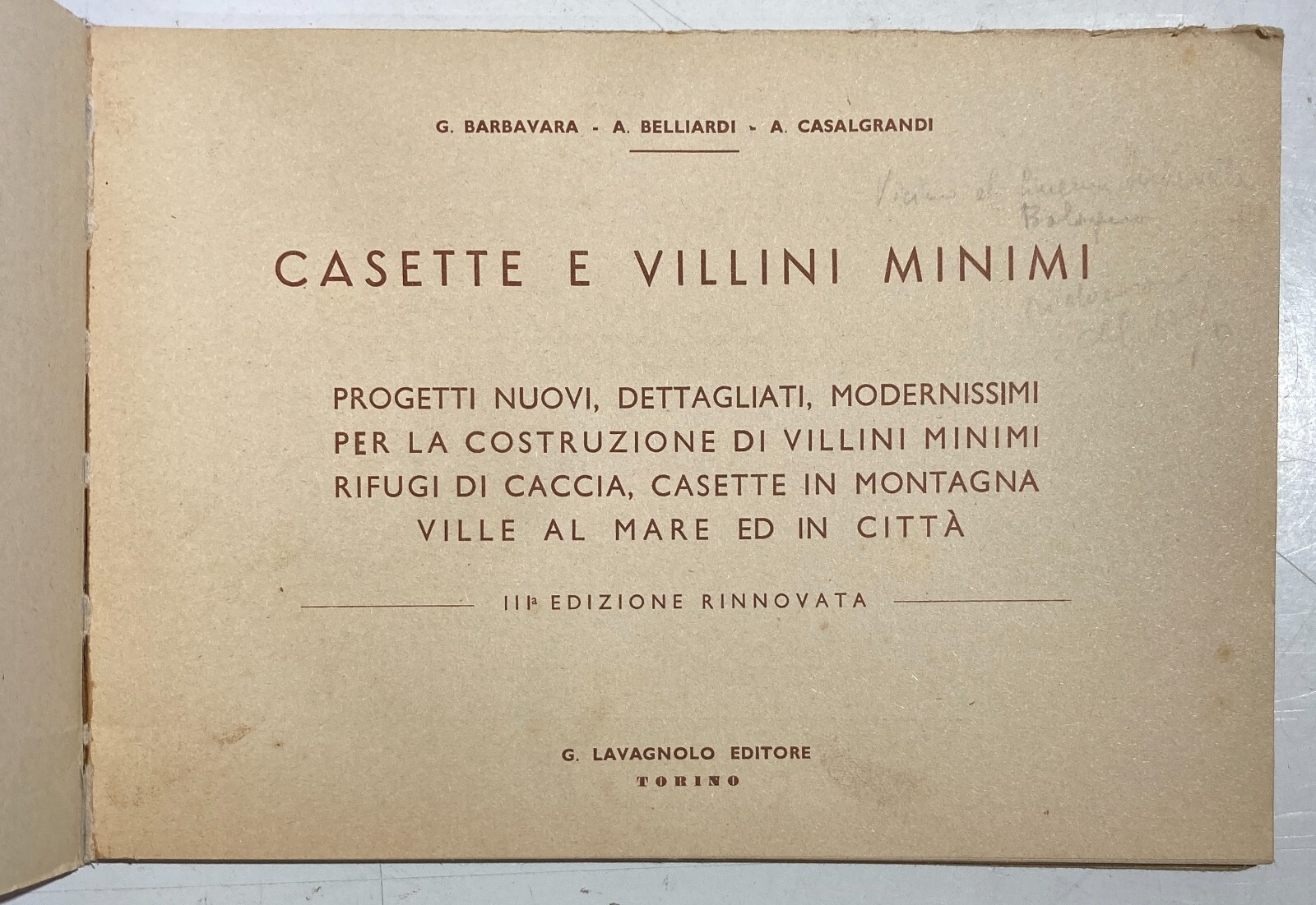 Architettura, Ingegneria: Casette E Villini Minimi (Barbavara   Belliardi   Casalgrandi)