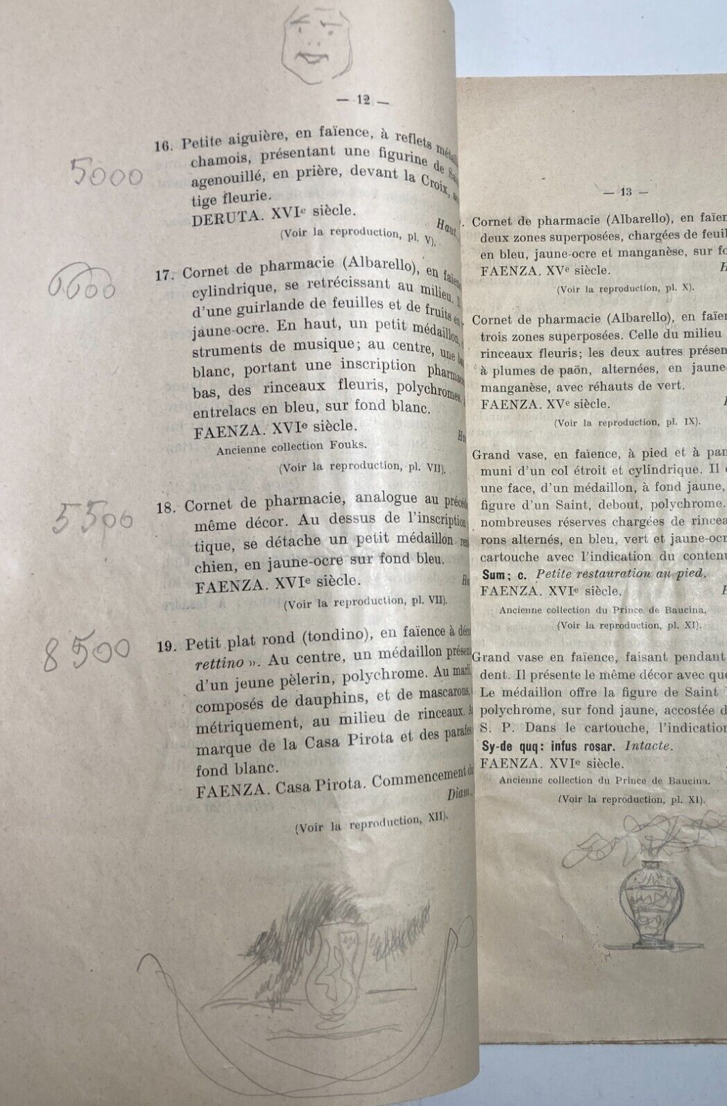 Arte, Antiquariato, Firenze: Vendita Collezione Galanti. Maioliche, Dipinti, Stoffe, 1925