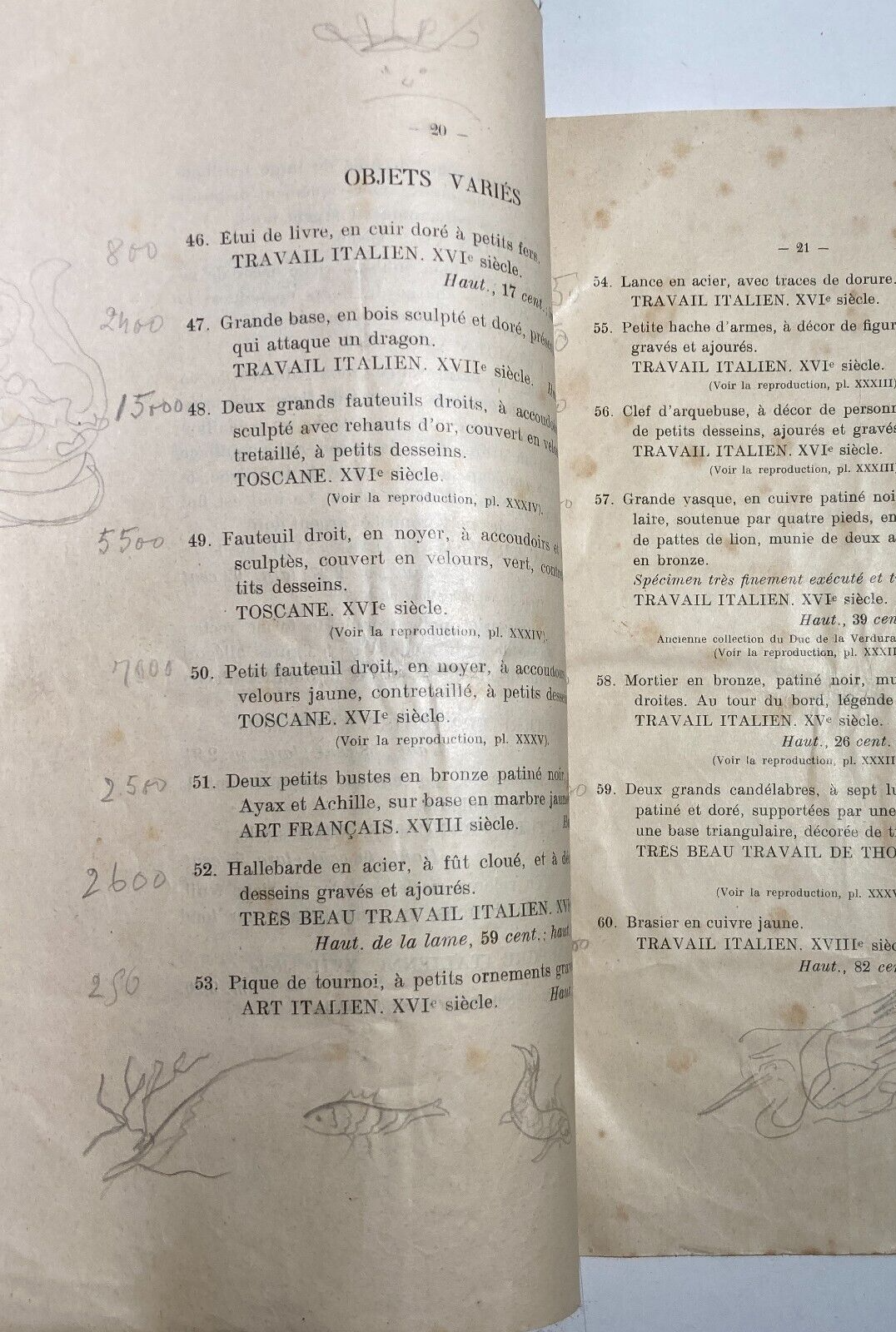 Arte, Antiquariato, Firenze: Vendita Collezione Galanti. Maioliche, Dipinti, Stoffe, 1925