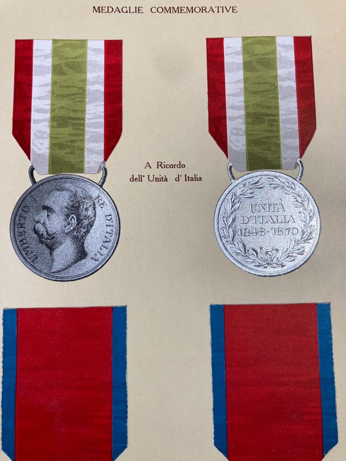 Araldica, Militaria E Medaglie Commemorative: Unità d'Italia E Campagne D'Africa