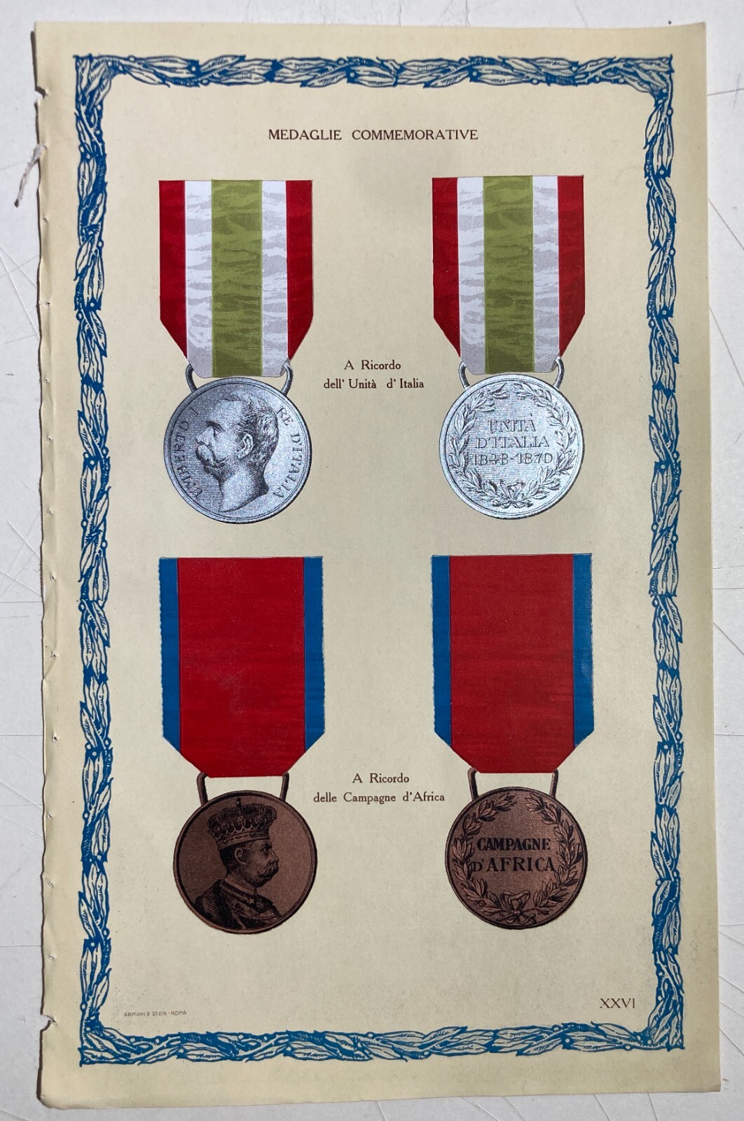 Araldica, Militaria E Medaglie Commemorative: Unità d'Italia E Campagne D'Africa
