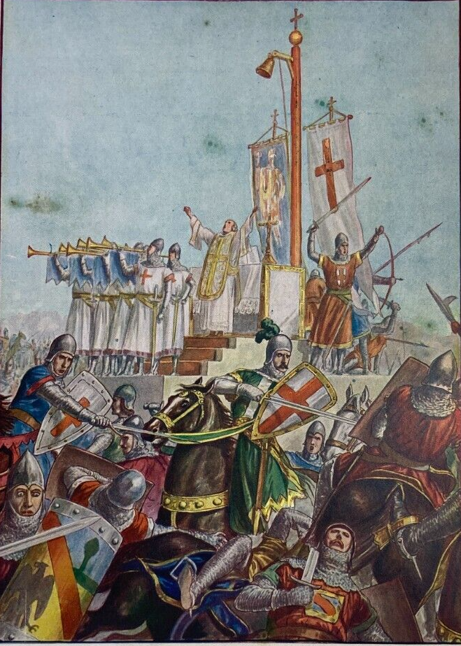 Illustrazione A Colori Di Tancredi Scarpelli: Il Carroccio Di Ariberto Da Milano, Primo '900