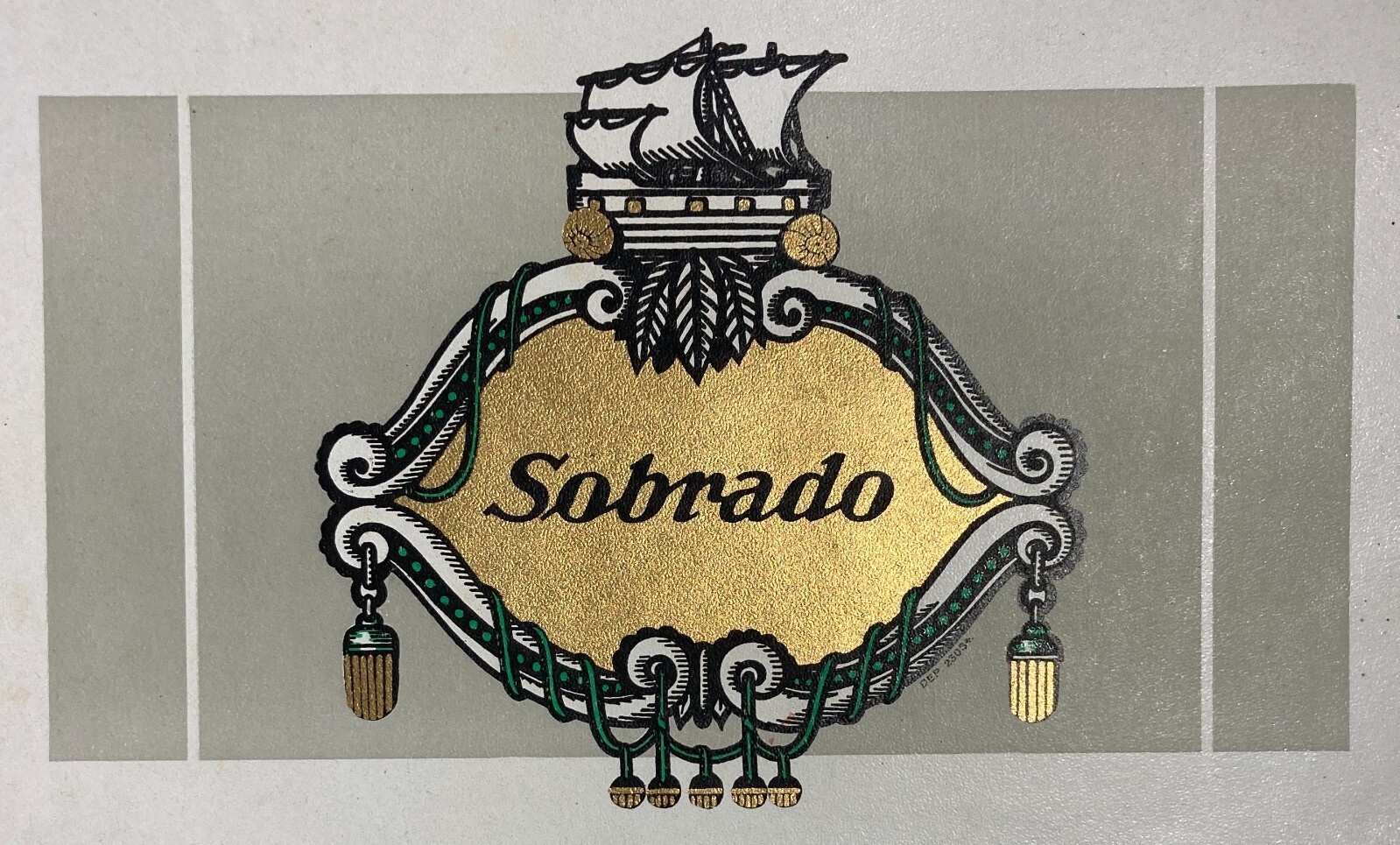 Tabacco, Fumo, Antica Stampa Pubblicitaria, Sobrado, Cromolitografia Con Dorature